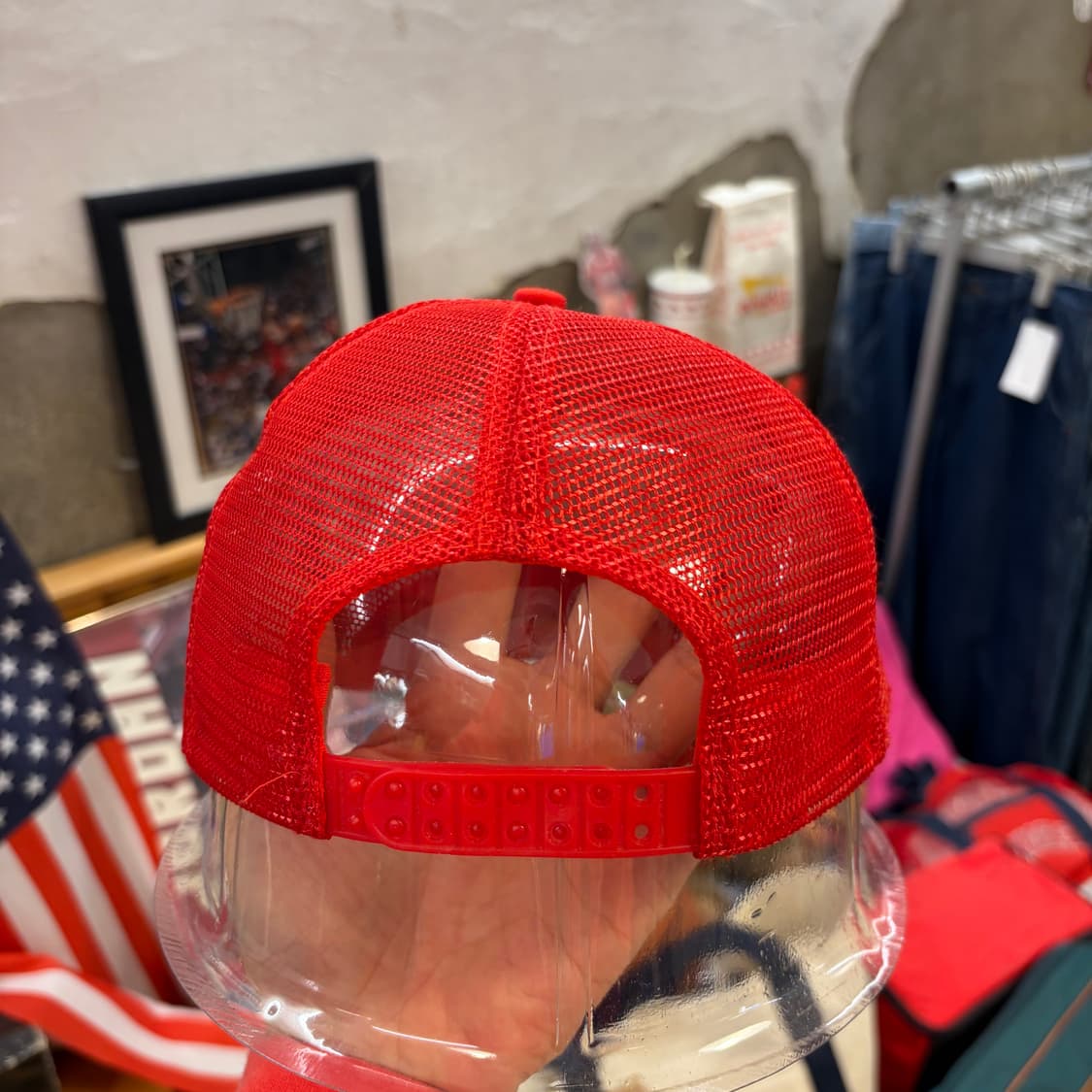 90s USA 빈티지 사우스조지아 트러커 매쉬 볼캡 모자  상품이미지6