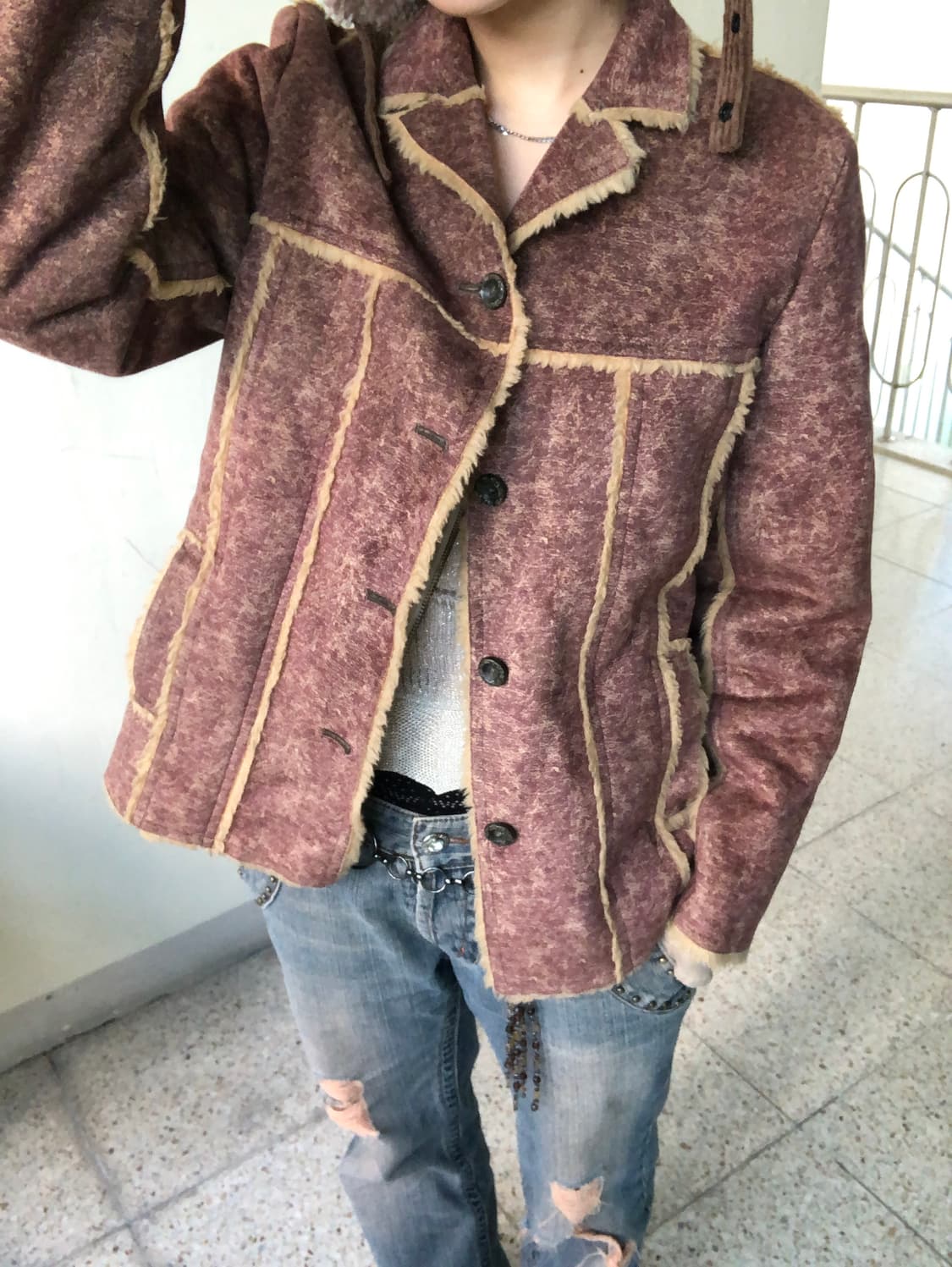 vtg shearling jk 상품이미지3