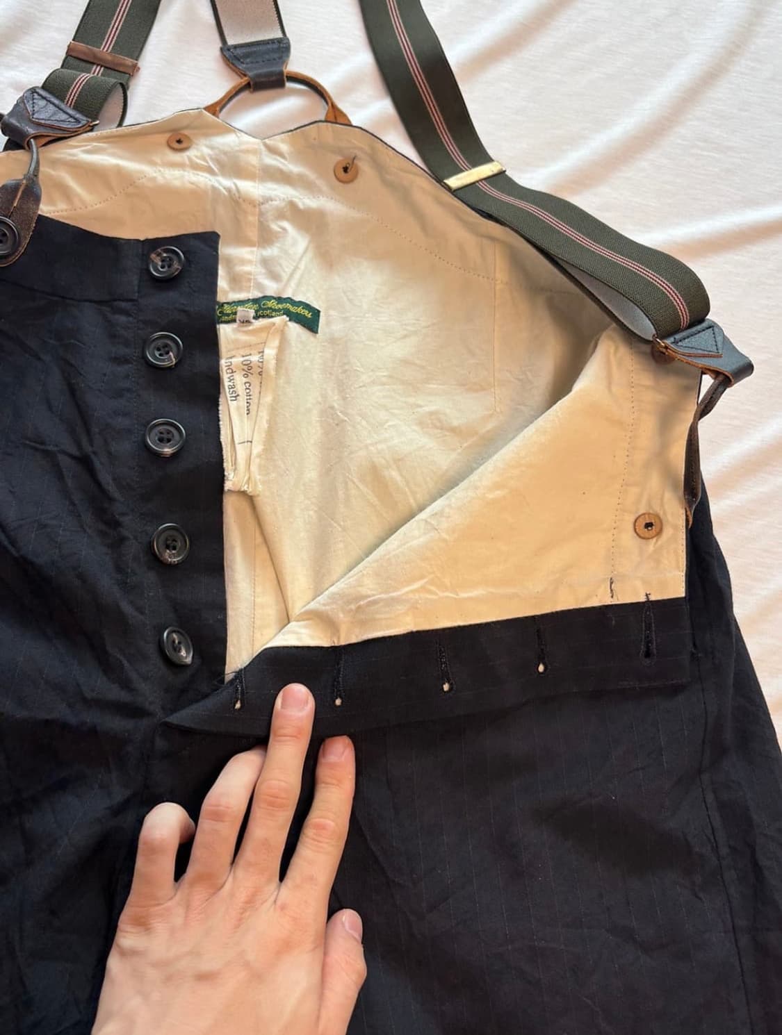 Paul Harnden Shoemakers 스트라이프 서스펜더 팬츠 상품이미지5