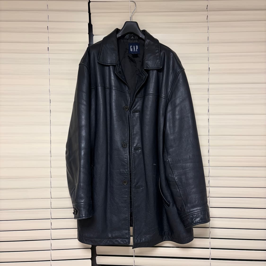 90s 올드 갭 GAP 카우 하이드 레더 카코트 레더 자켓 XL 상품이미지3