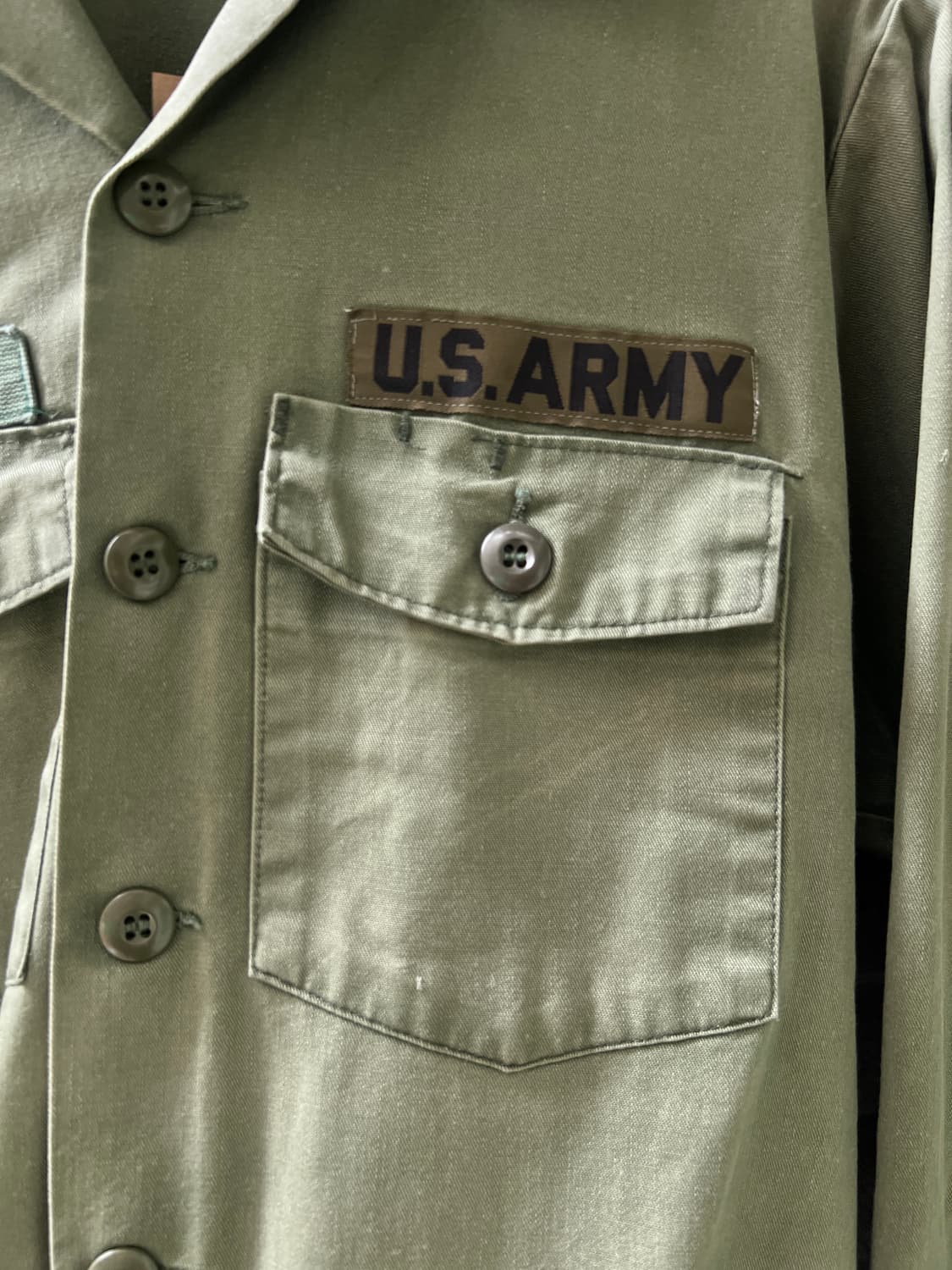[L]70's 오리지널 U.S ARMY 미군 OG-107 밀리터리 셔츠 상품이미지3