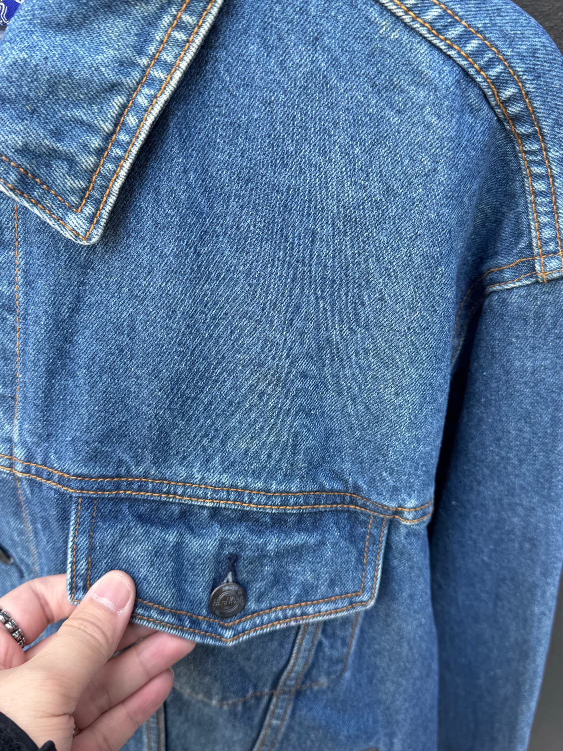 90s 하드락카페 나이아가라 폴스 워싱 데님 트러커자켓  상품이미지8