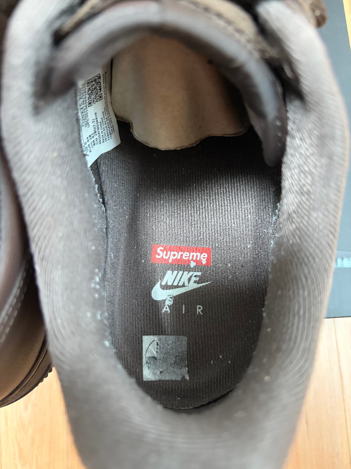 [280] 슈프림x나이키 에어포스 1 브라운 상품이미지5