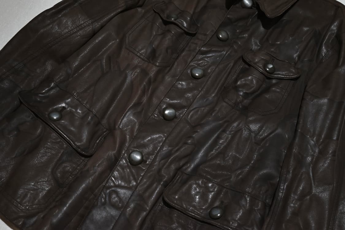 Emporio Armani 00s leather crab jacket 상품이미지5