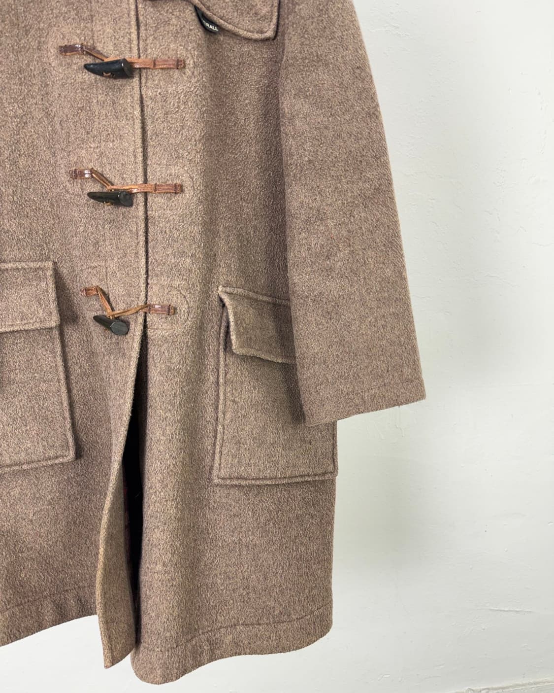 글로버 올 브라운 헤비 울 더플 후디 코트 상품이미지5