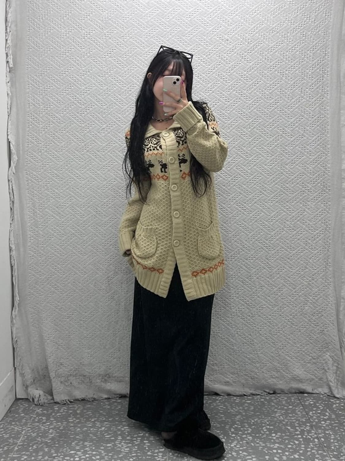빈티지 폭닥 노르딕 코위찬 여리핏 가디건 LL C07038 상품이미지2