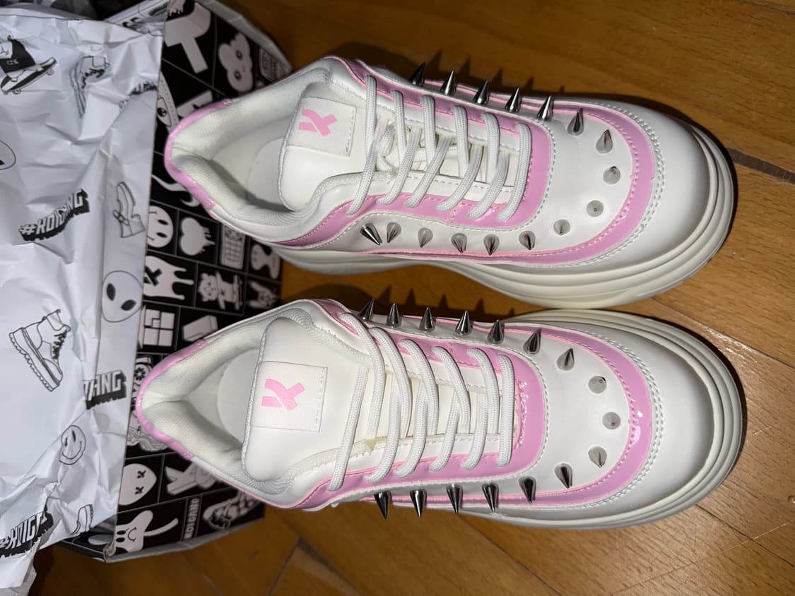 Koifootwear 화이트 핑크 스터드 슈즈 5사이즈 상품이미지7