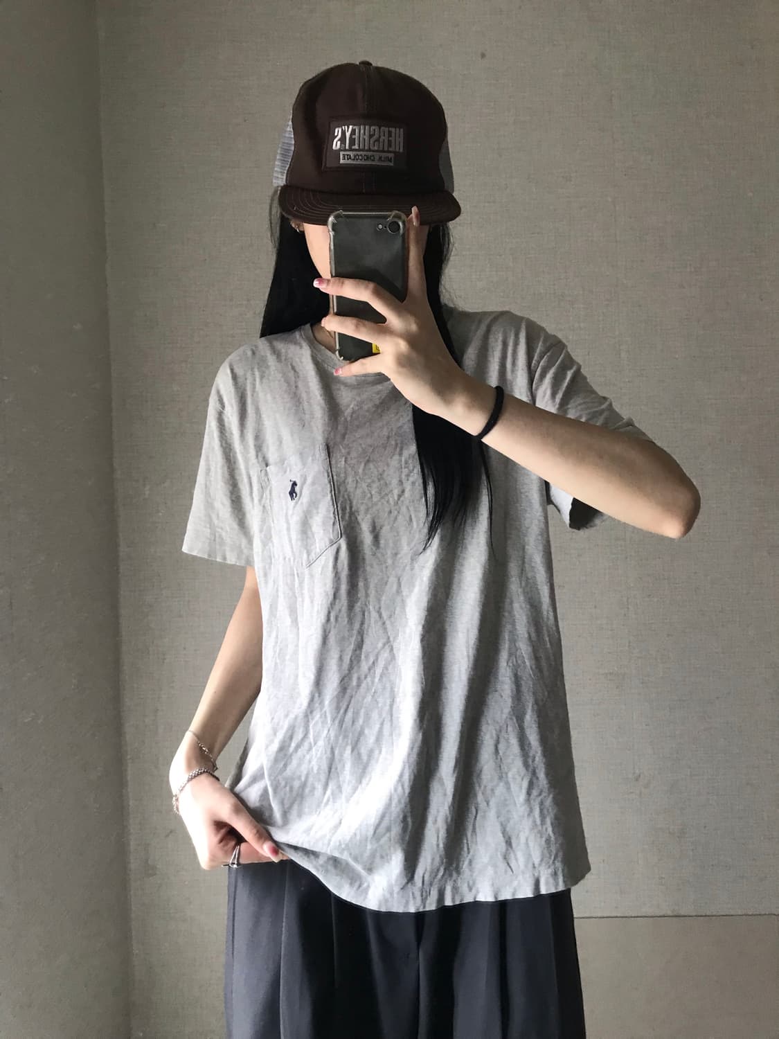폴로 그레이 포켓 반팔티셔츠 상품이미지5