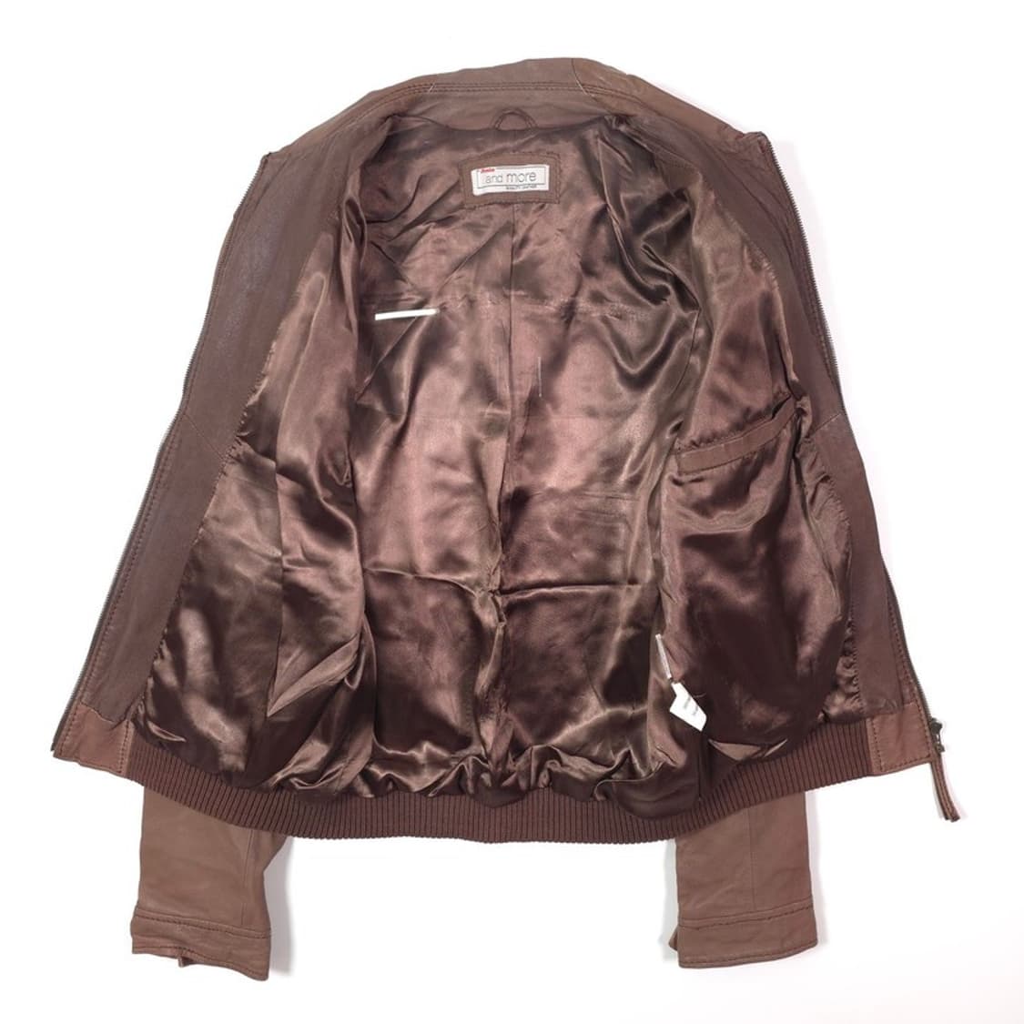 Bata and more 이탈리아산 리얼 레더 봄버 자켓 L 상품이미지4