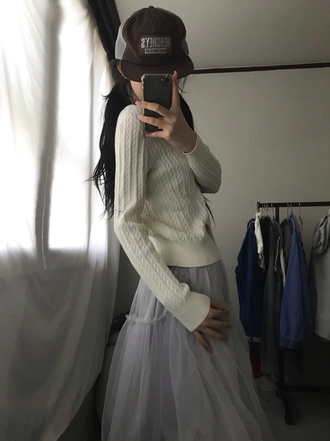 폴로 아이보리 케이블 가디건 상품이미지5