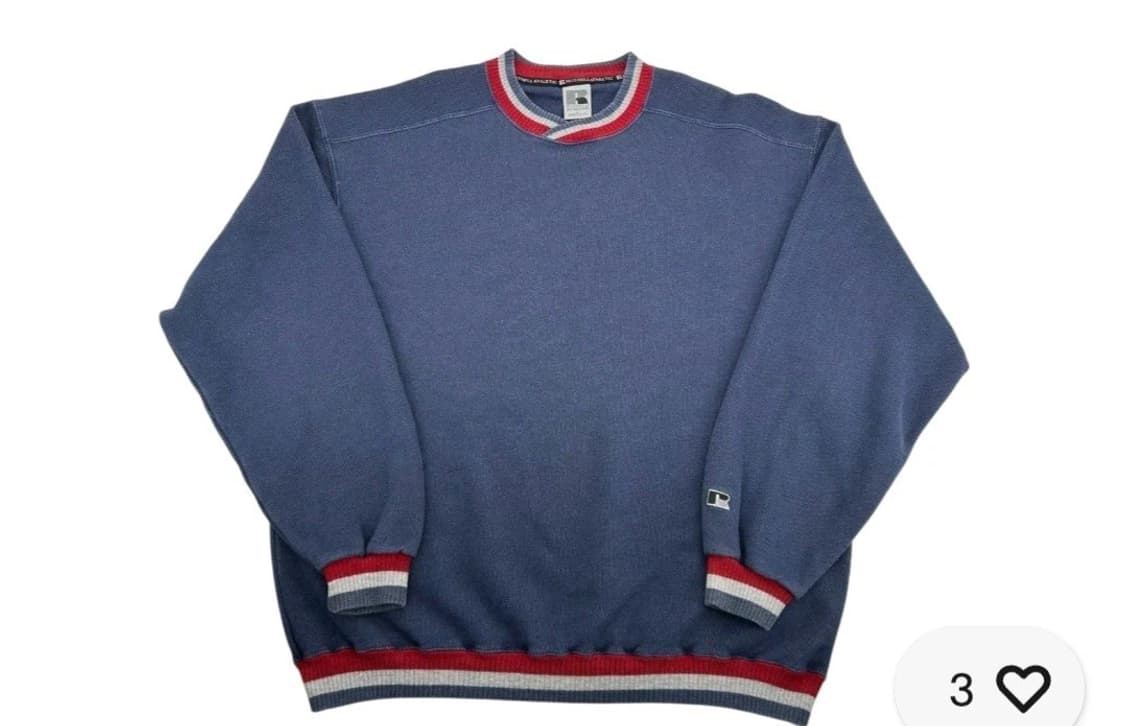 90s 러셀 애슬레틱 빈티지 시보리 배색 스웻셔츠 상품이미지1