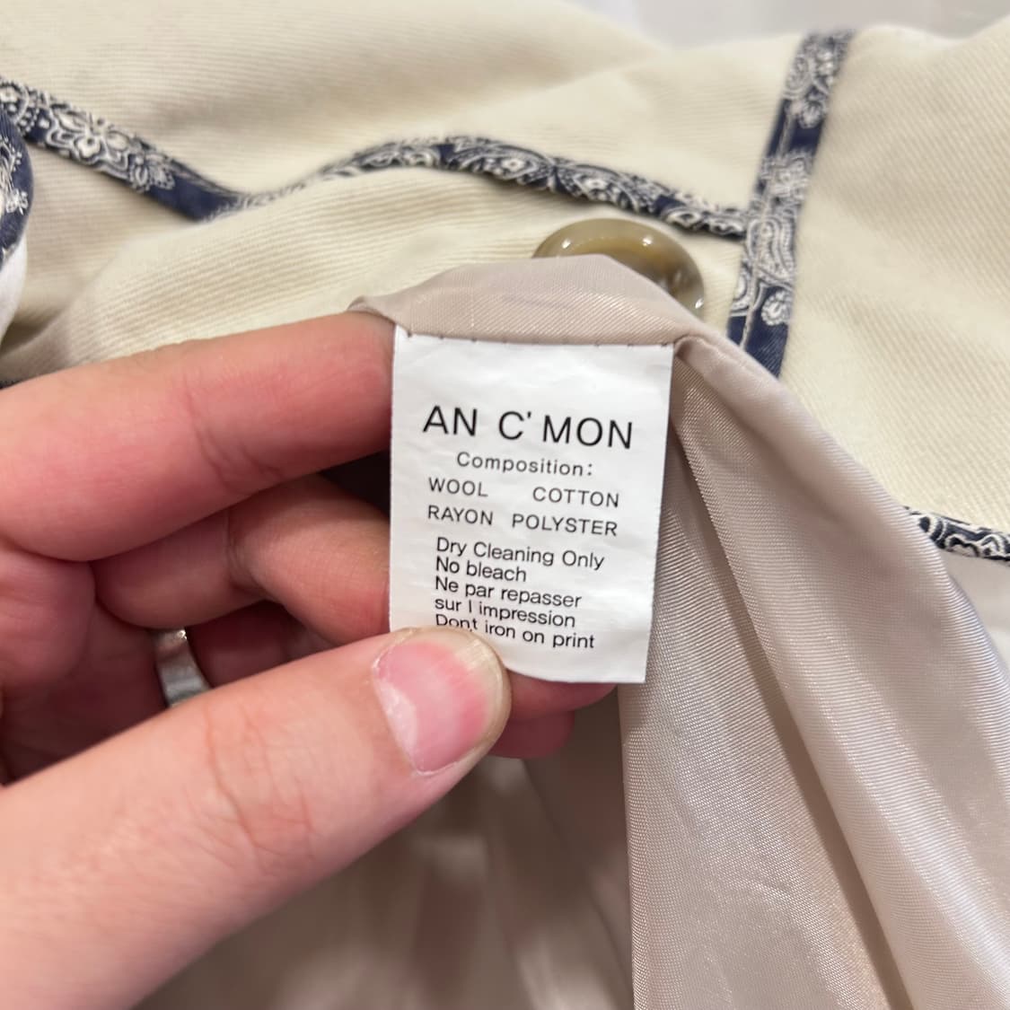 AN CMON 프로젝트 페이즐리 루즈핏 코튼 자켓 상품이미지4