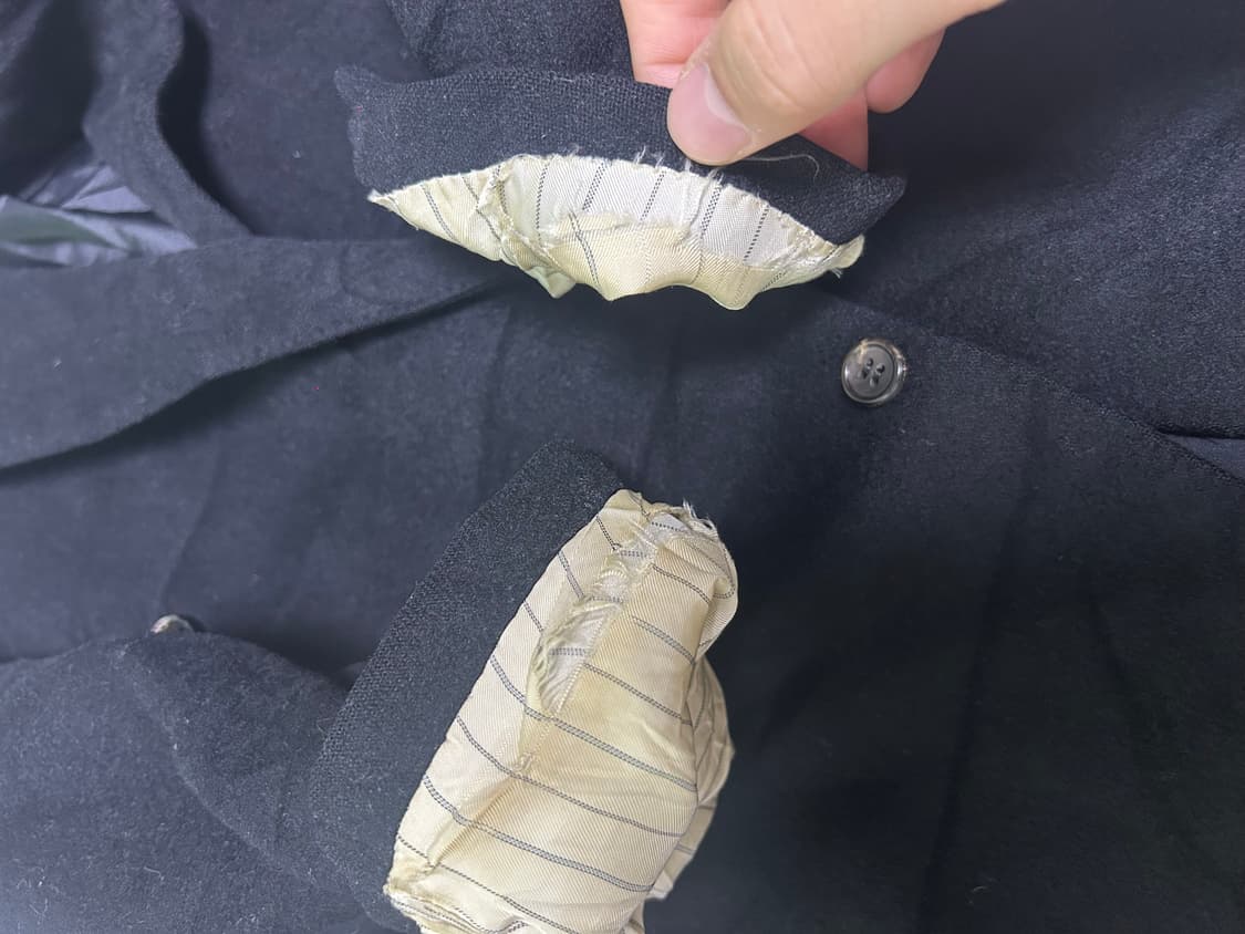 캐시미어100프로 더블블레이저 사이즈 105~110 상품이미지6