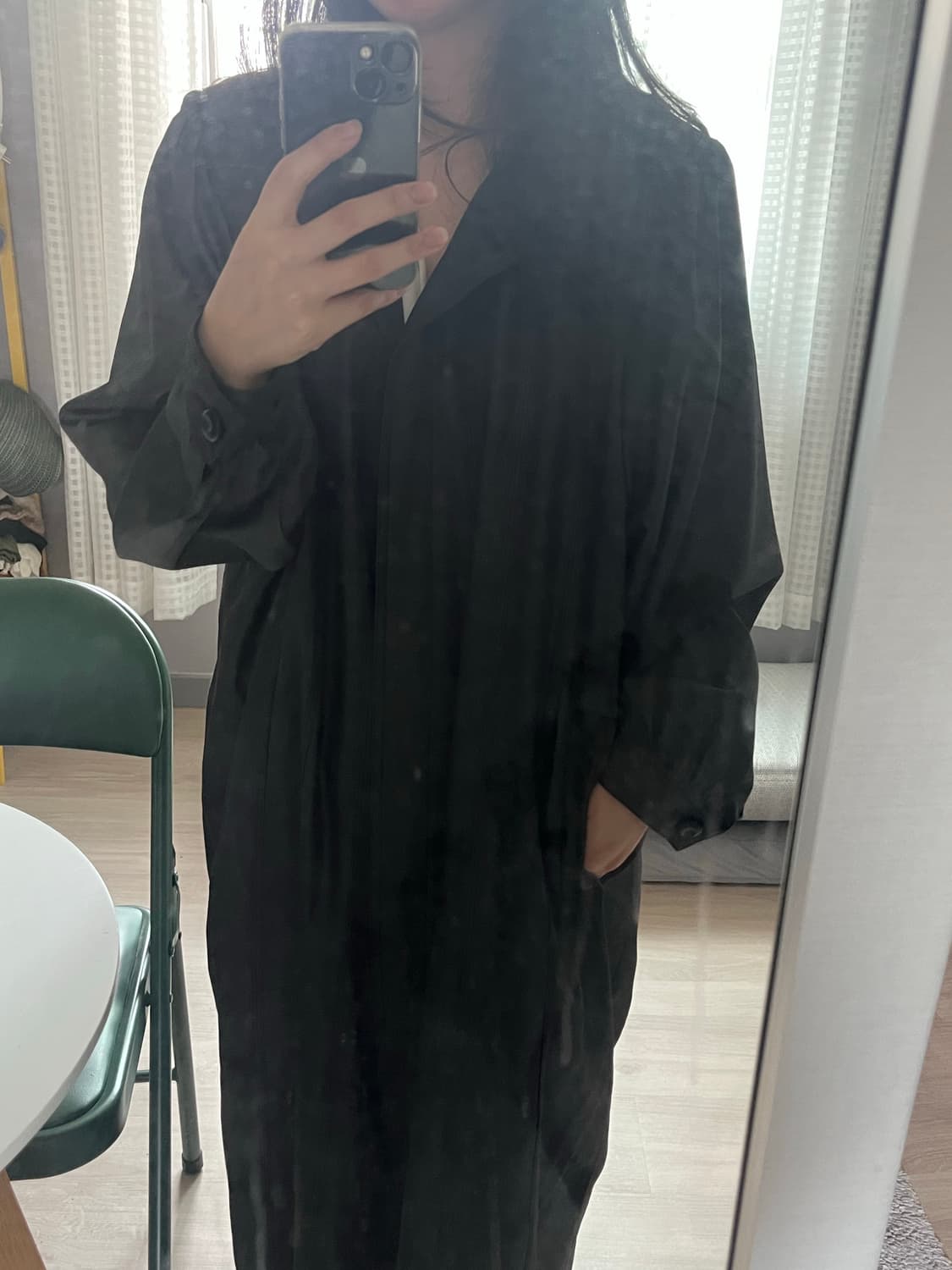 그레이 롱 자켓코트 상품이미지5