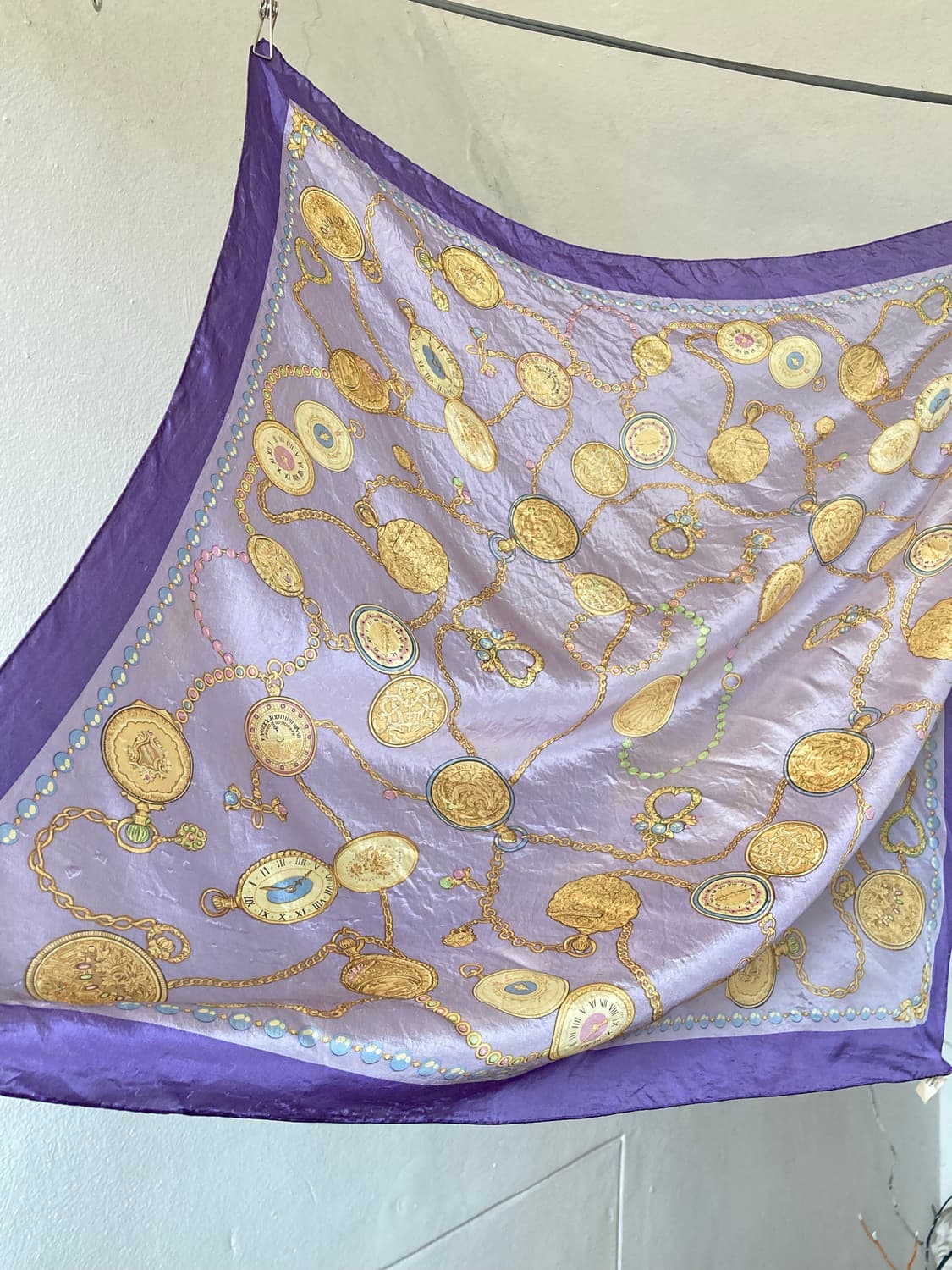 빈티지 그래픽 퍼플 스카프 상품이미지4