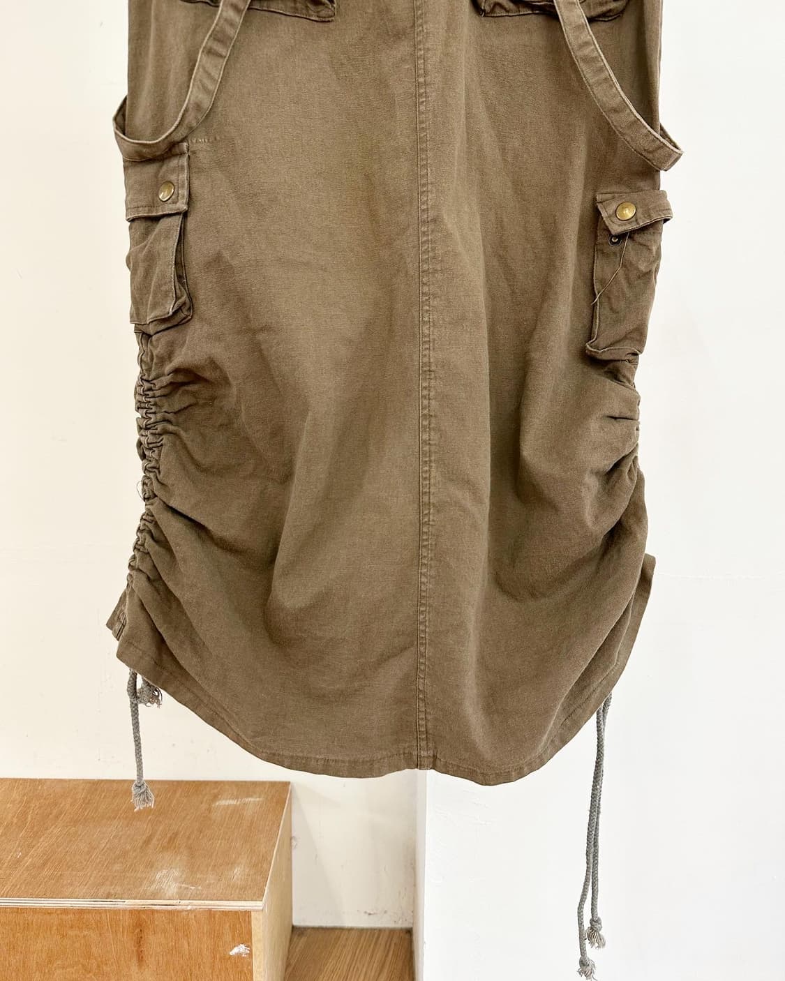 vtg 카키 카고 미디 스커트  상품이미지3