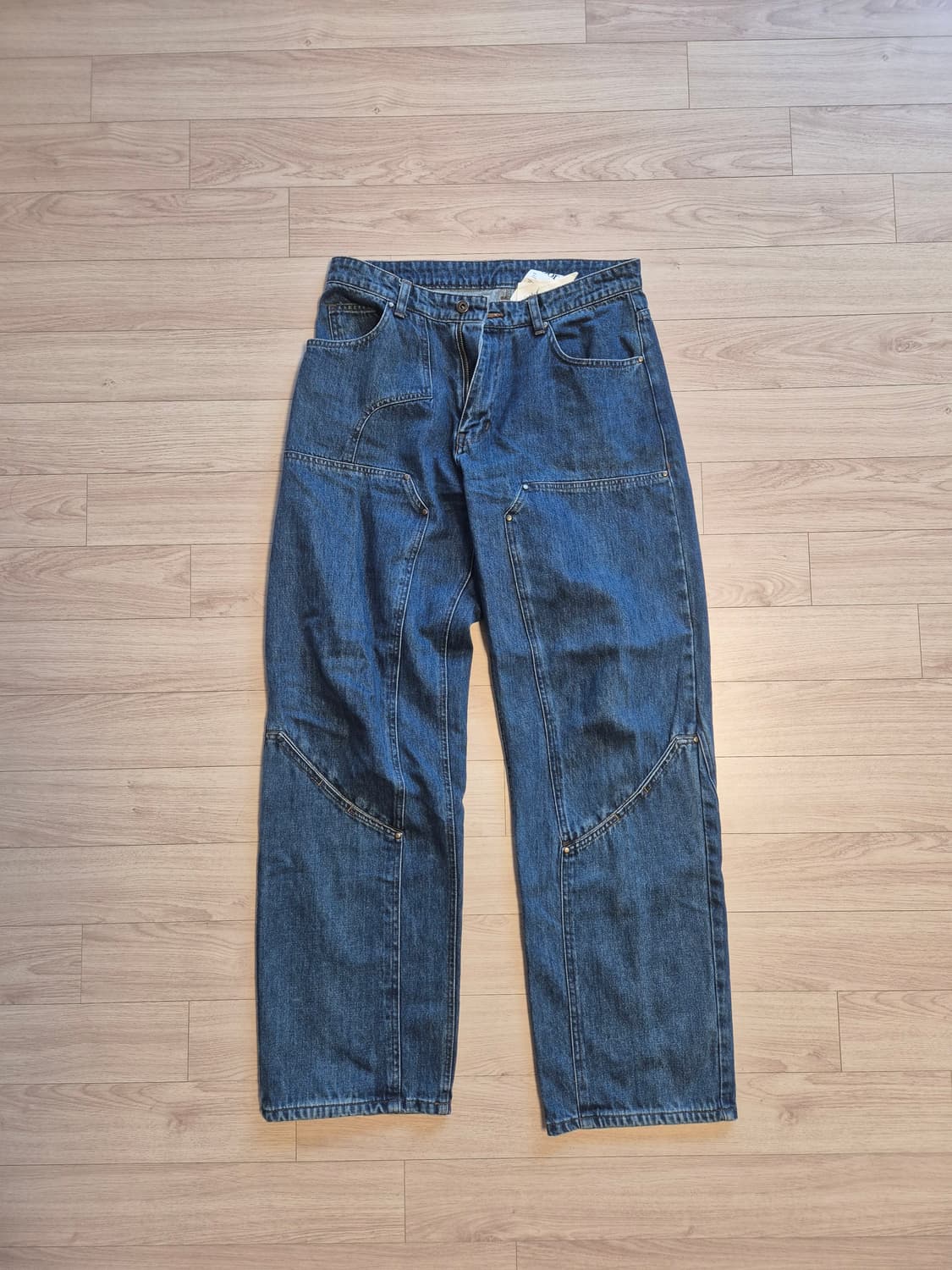 쿠어 더블니 데님 워크 팬츠 S사이즈 상품이미지1