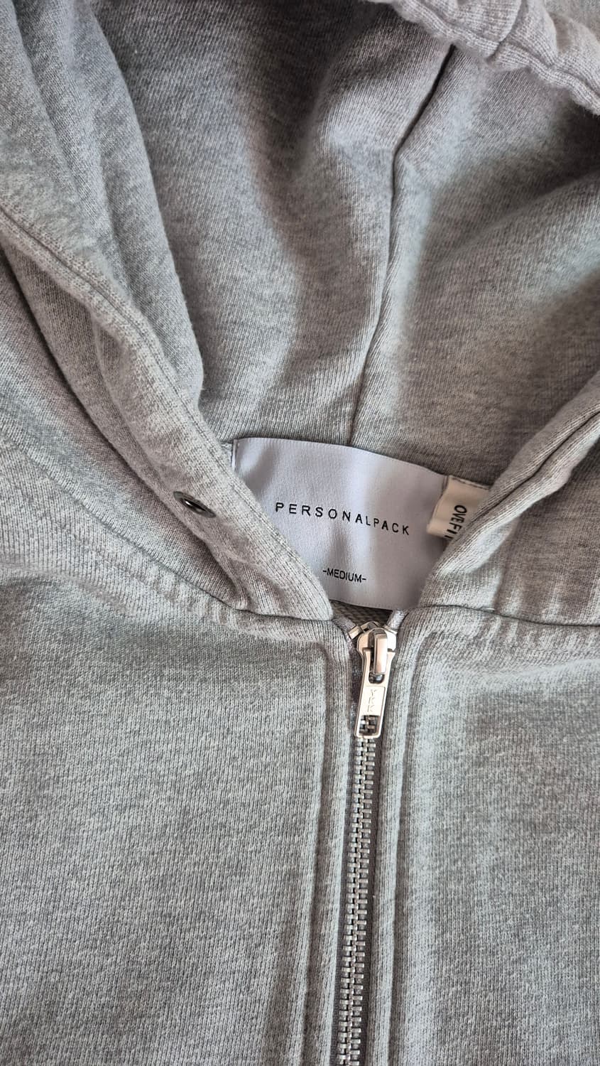 퍼스널팩 프리미엄 솔리드 후드집업 멜란지그레이 M 상품이미지2
