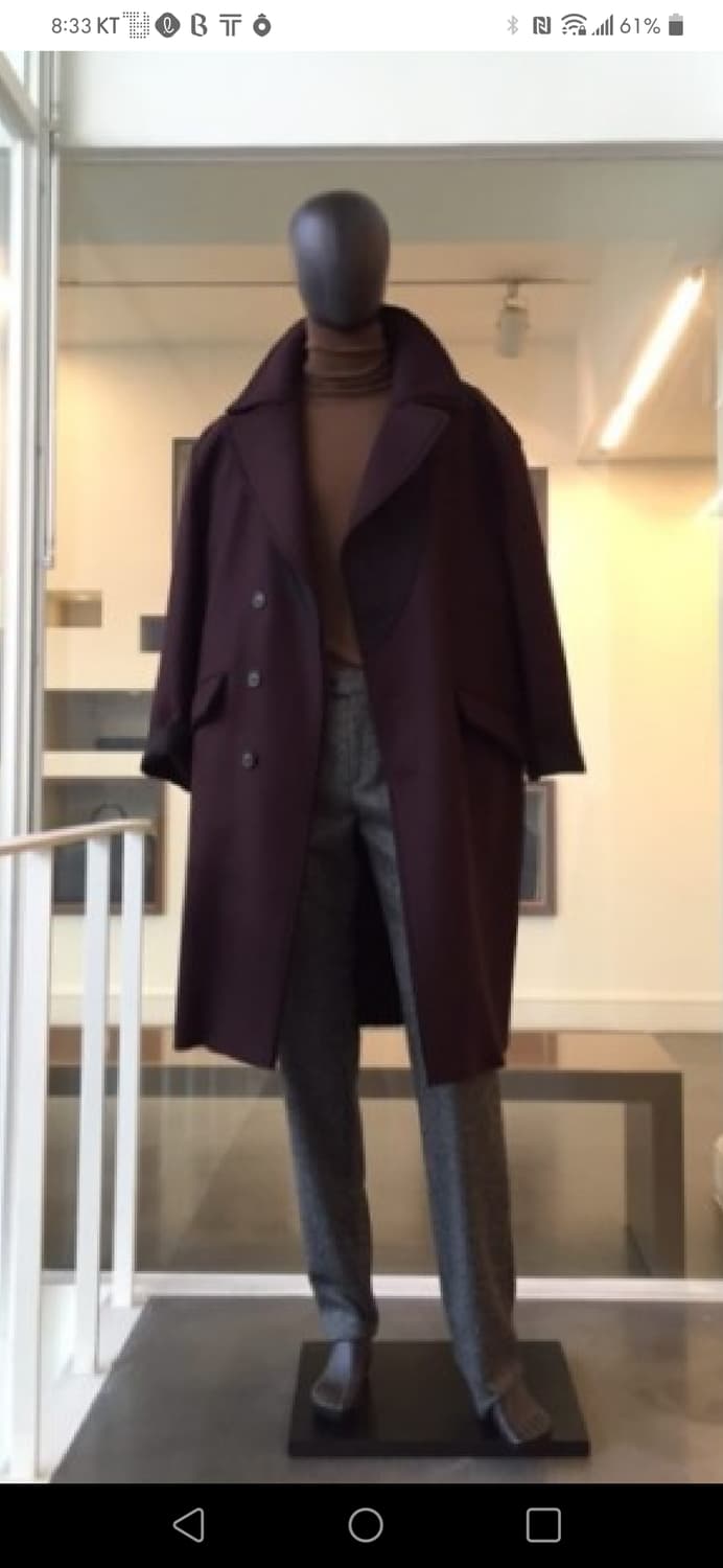 우영미 컬렉션 런웨이 이중 펠트울 코트 팝니다 상품이미지2