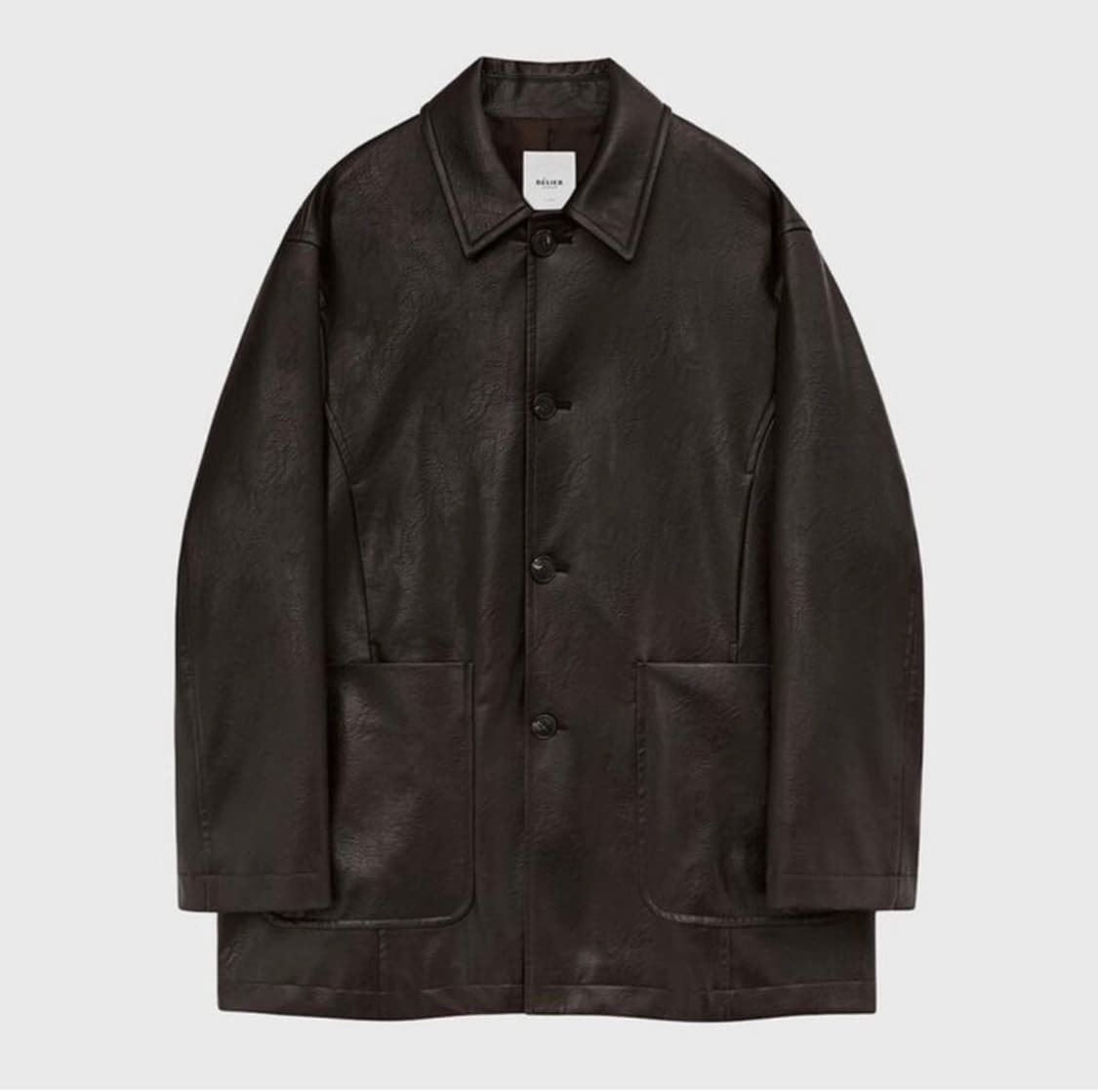 [새제품/L] 벨리에 레더 카코트 - 브라운 상품이미지1