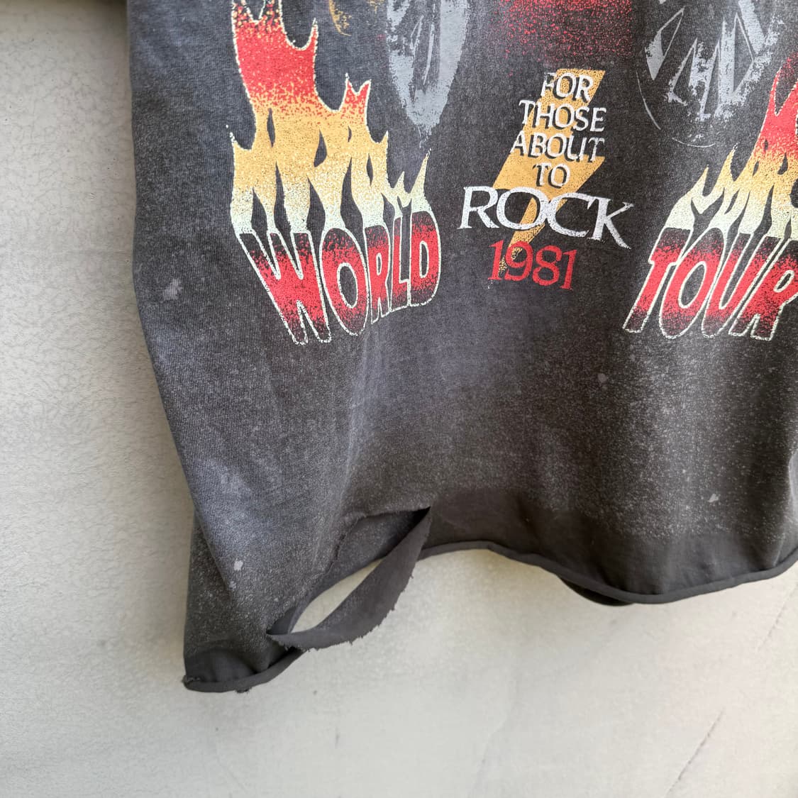 빈티지 AC/DC 선페이딩 복각 밴드티 상품이미지9