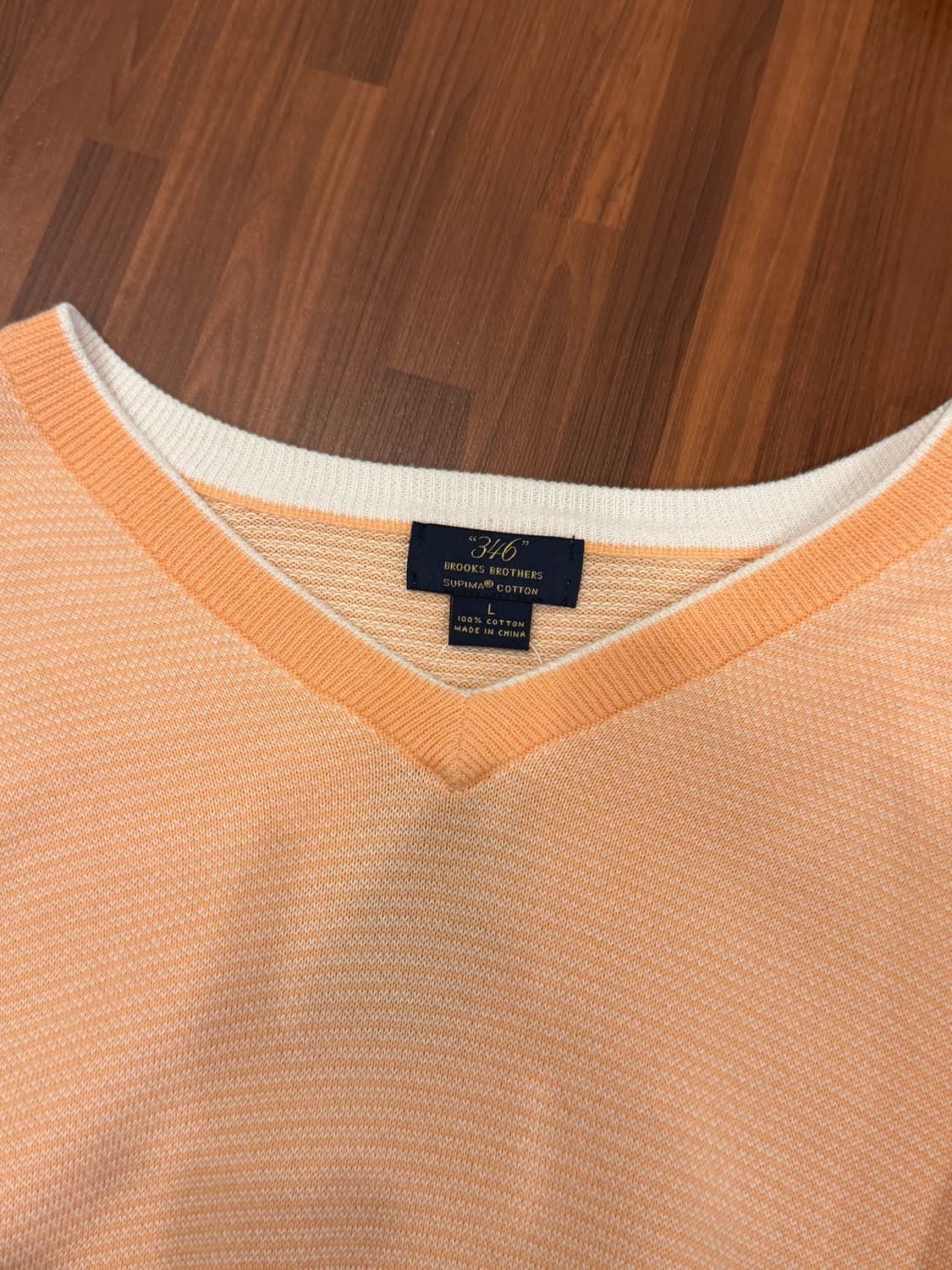 Brooks Brothers 브룩스 브라더스 수피마 코튼 브이넥 니트 상품이미지7