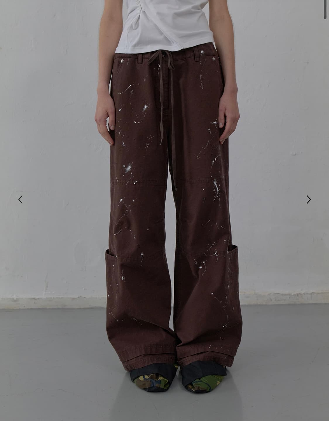 LCDC EFFECT WIDE-LEG TROUSERS (BROWN) s 상품이미지2