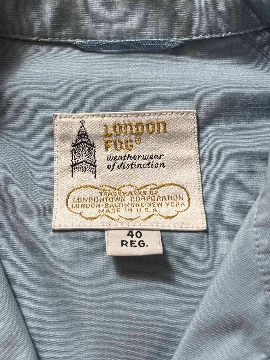 80s 빈티지 런던포그 헤링턴 자켓 스윙탑 블루종 상품이미지5