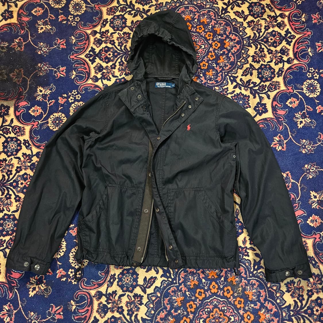 폴로랄프로렌 00's 아카이브 블랙 코튼 투웨이 후드 자켓  상품이미지4