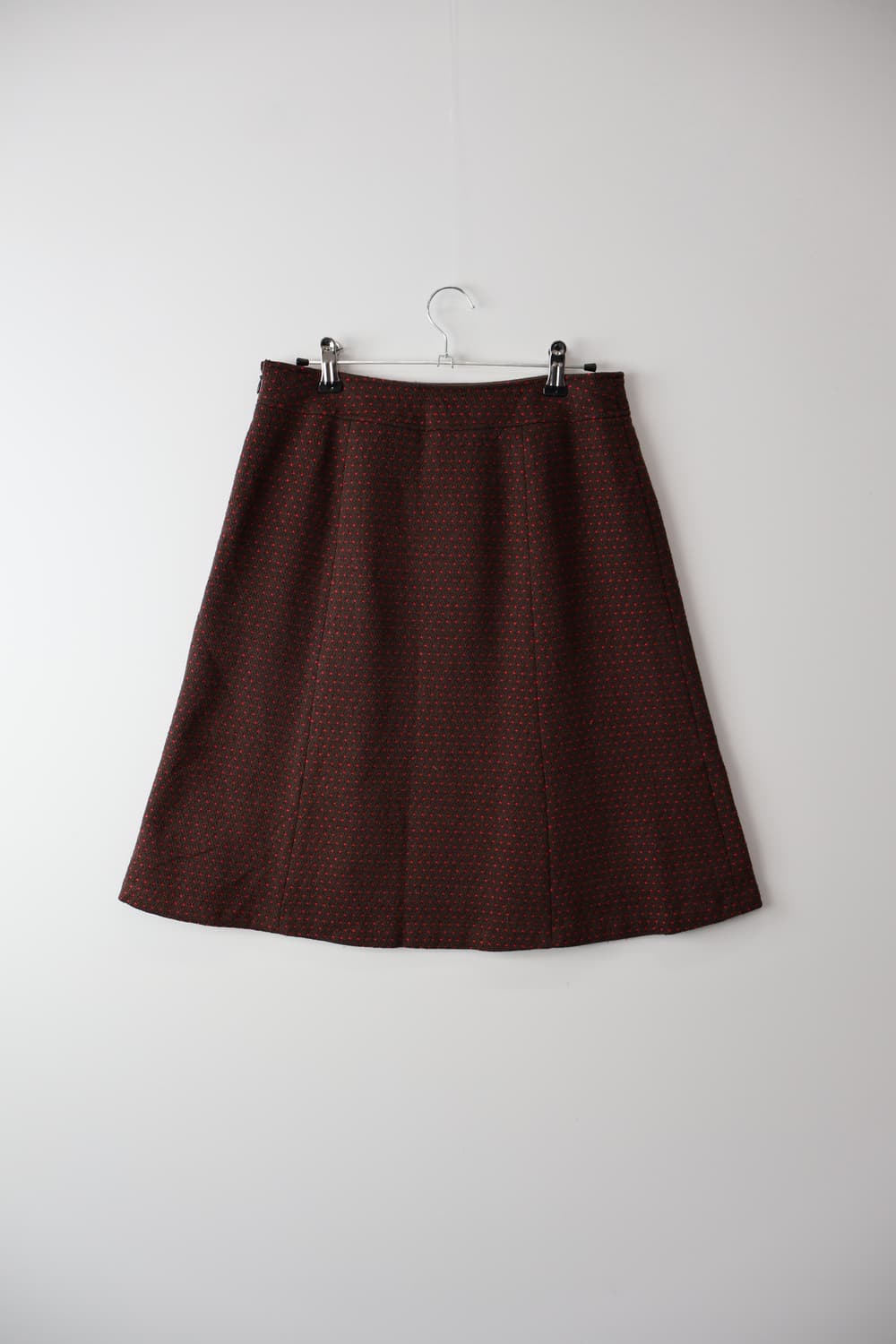 Fairy Brown Wool Dotted Midi Skirts 상품이미지3
