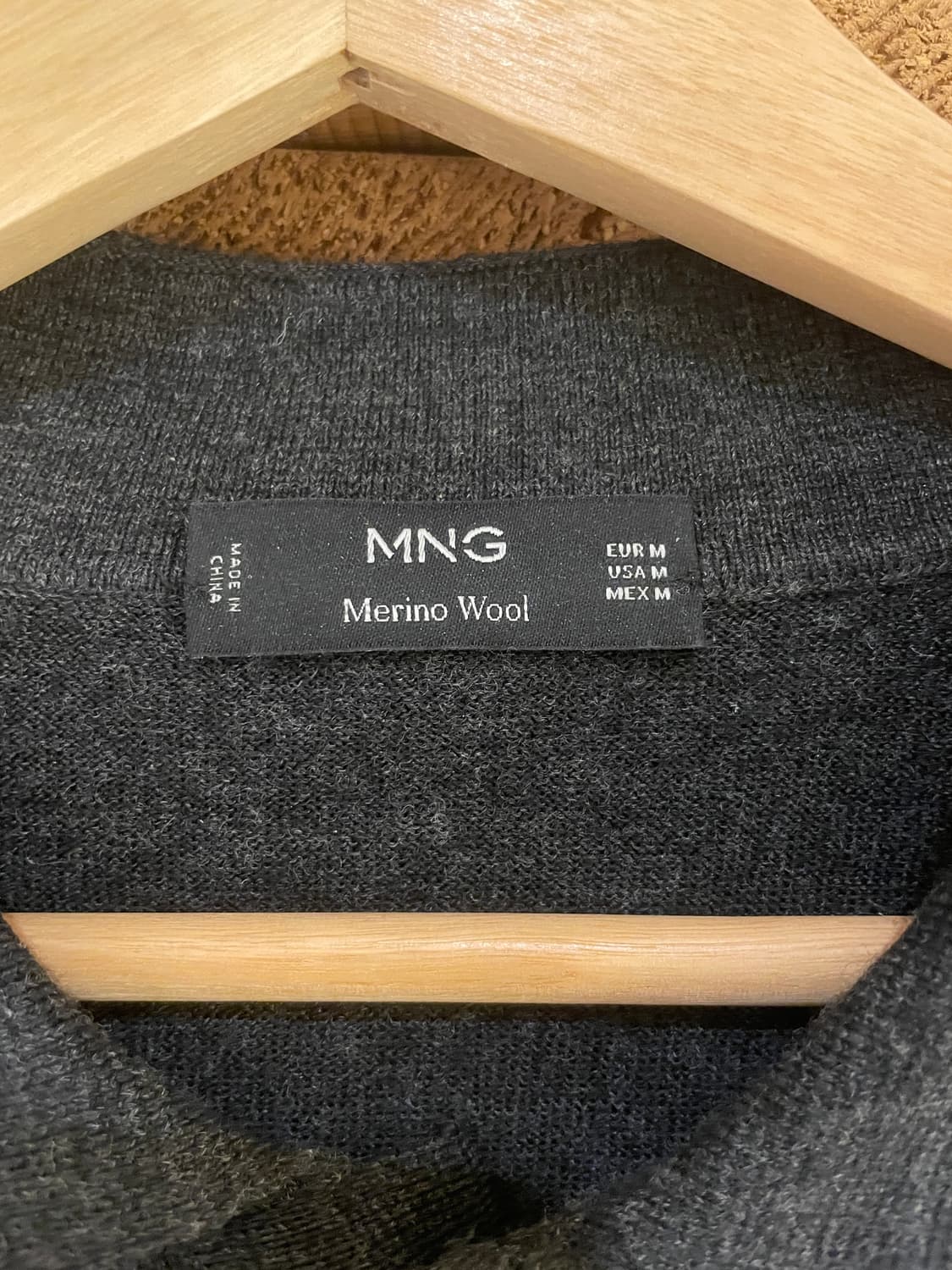 망고 메리노울 긴팔 폴로 셔츠 M 상품이미지3