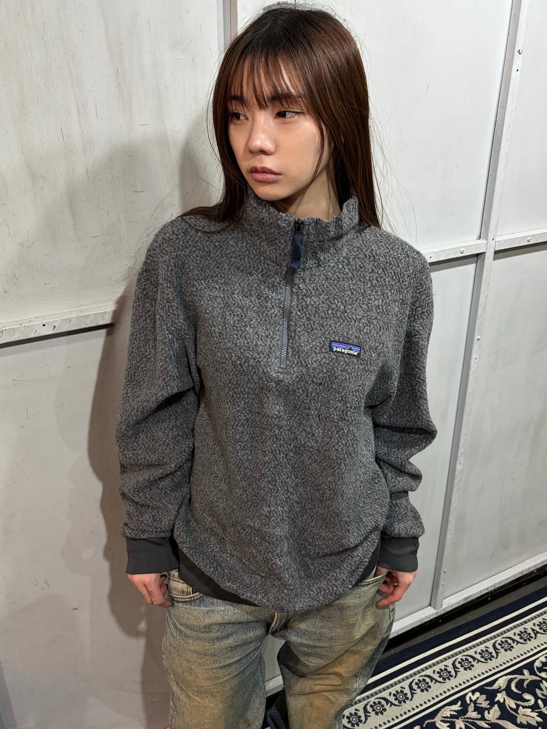 PATAGONIA gray fleece half zip-up 상품이미지1