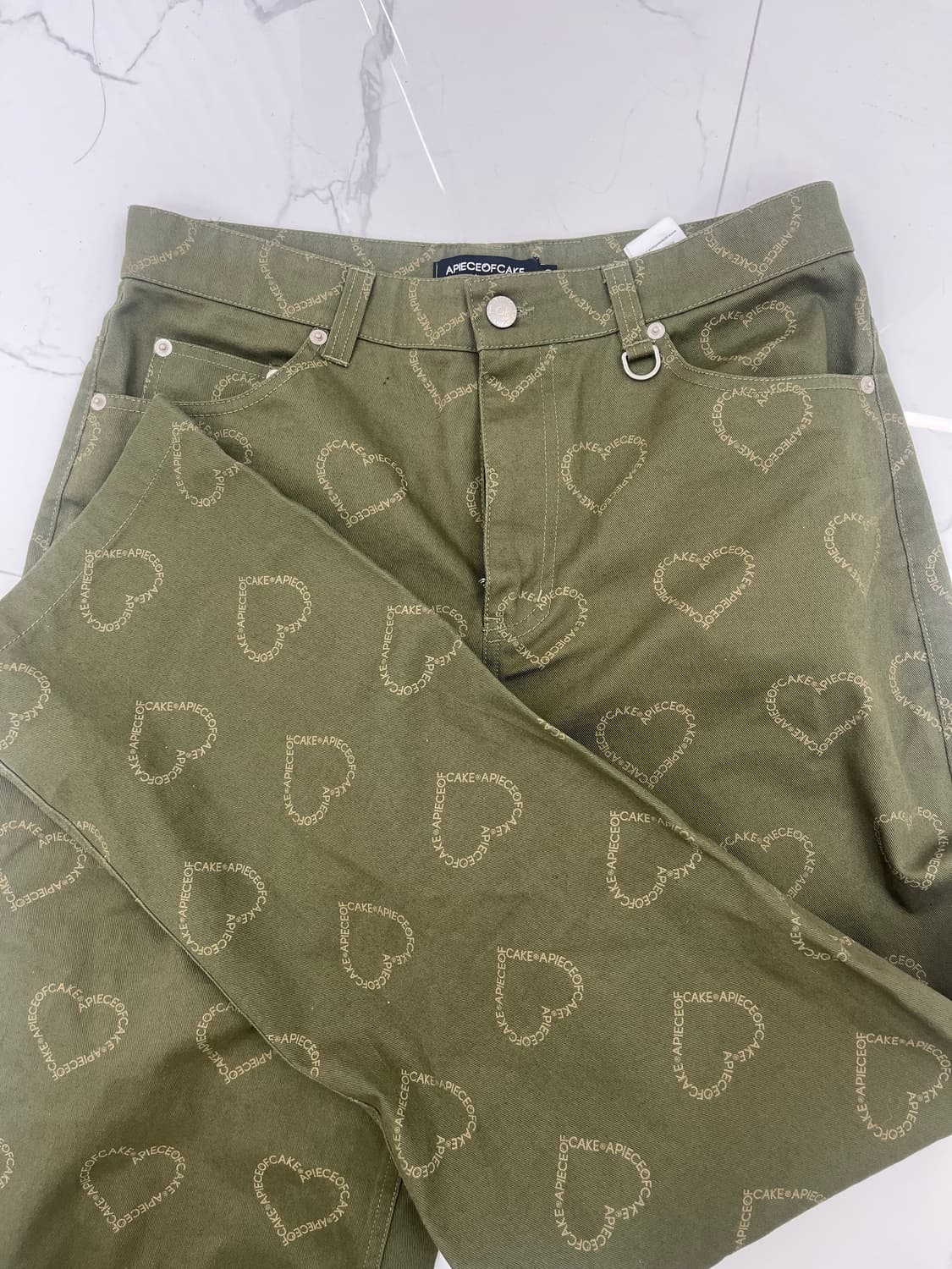 빈티지 하트 핀턱 와이드 팬츠(L) 상품이미지2