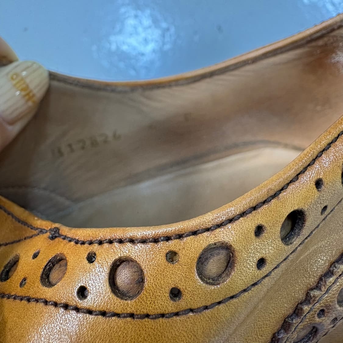 실측 바커 남성 가죽 윙팁 구두 0406J 상품이미지9