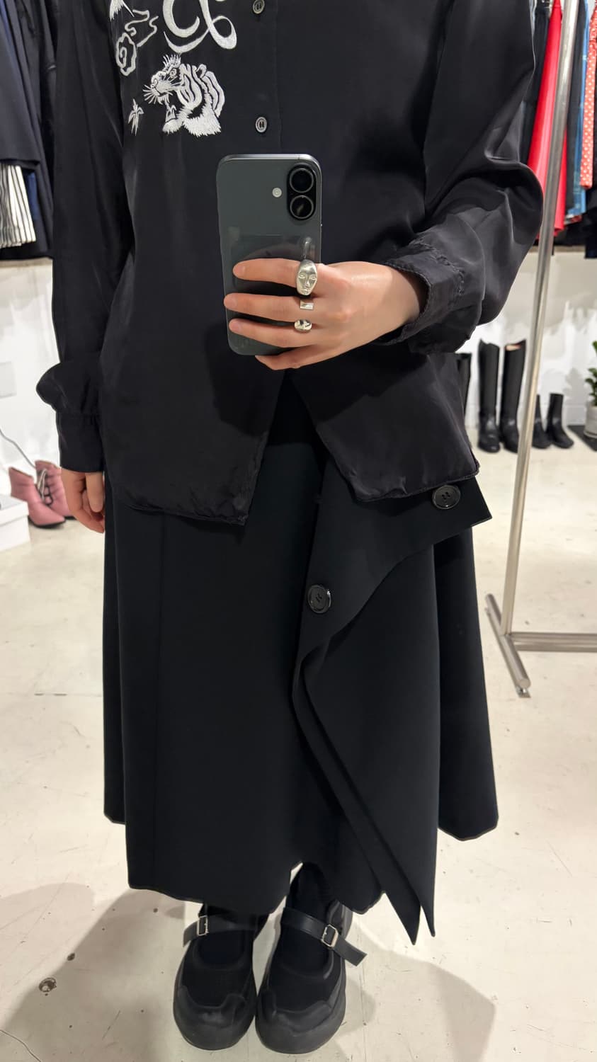Side Transformed Button Detail Skirt 상품이미지9
