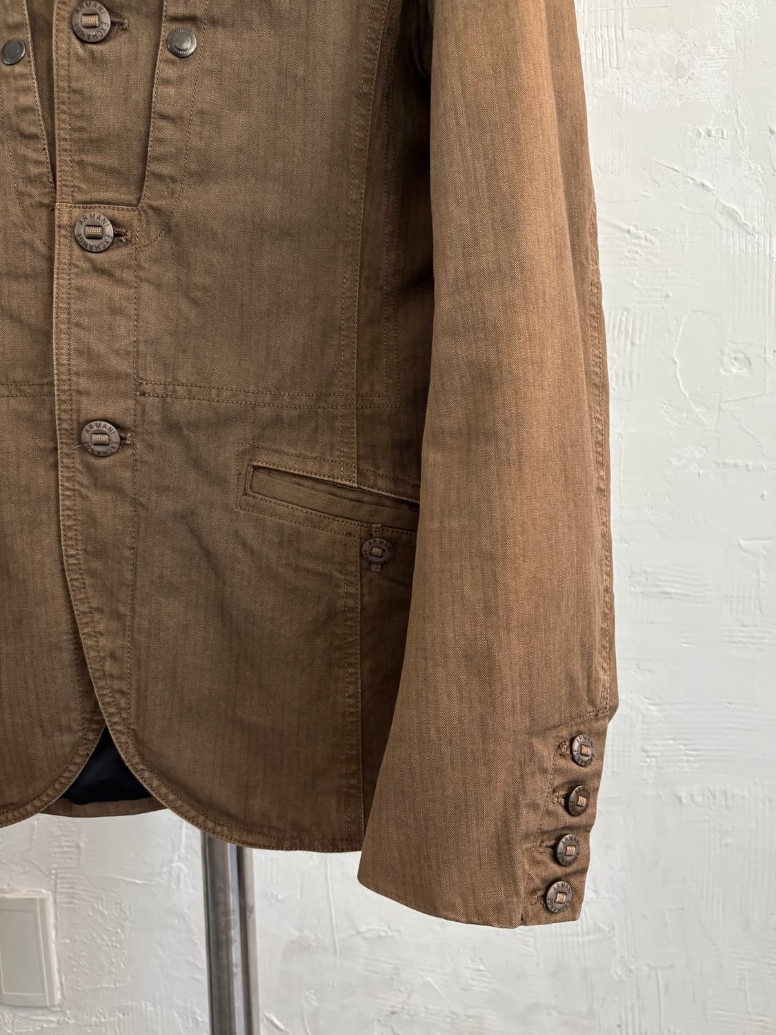 아르마니 익스체인지 브라운 유틸리티 블레이저 자켓 상품이미지5