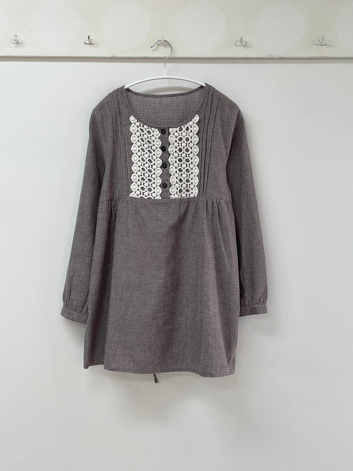 일본빈티지 레이스 배색 원피스 상품이미지1