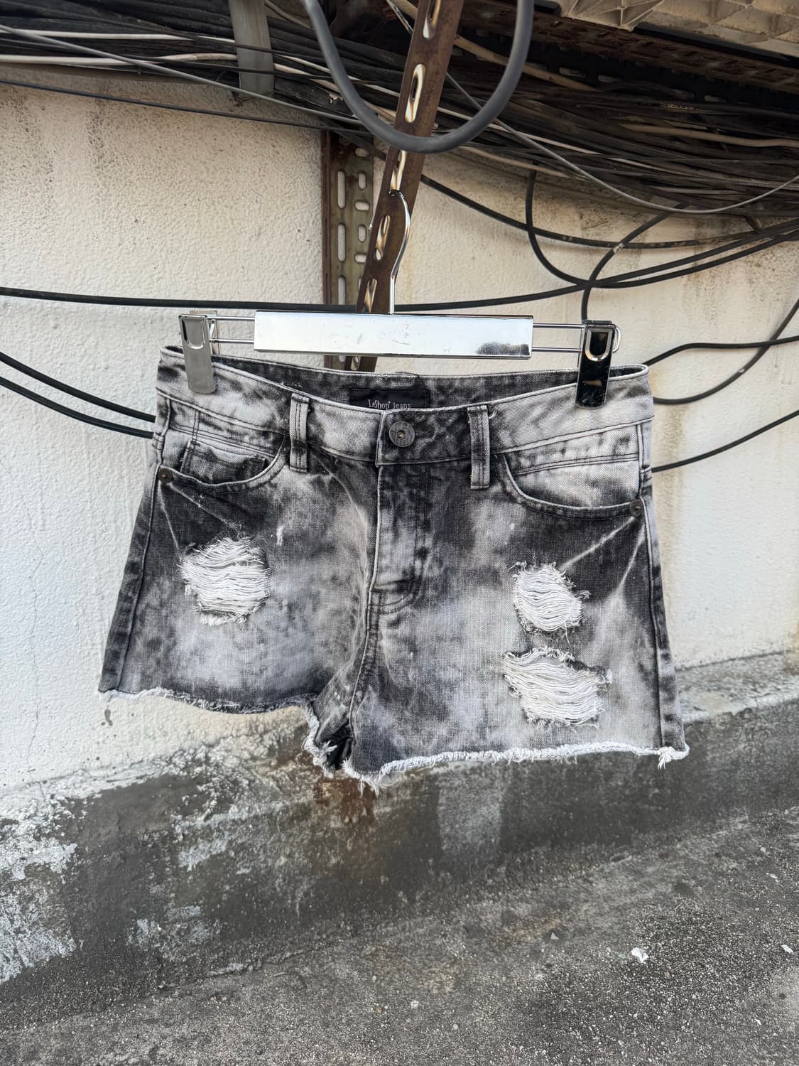 Gray washed shorts 상품이미지1
