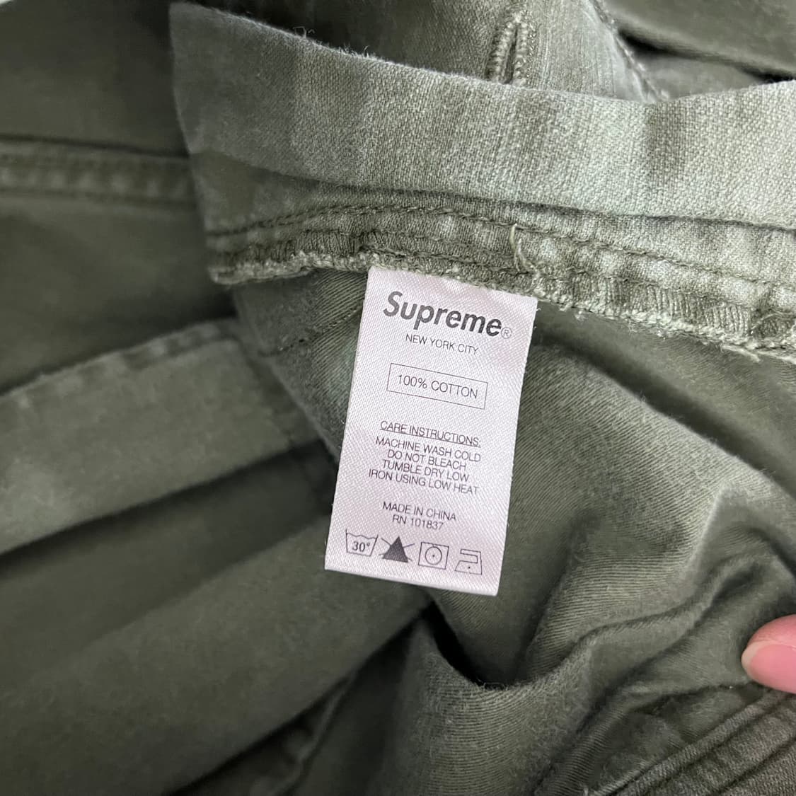 슈프림 밀리터리 포켓 카고 팬츠 카키  상품이미지7