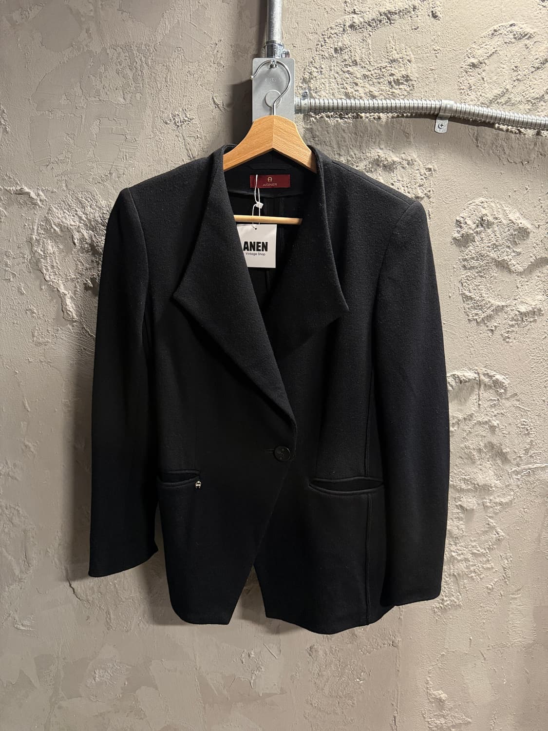 아이그너 울 블렌드 테일러드 자켓 블랙 40 상품이미지1