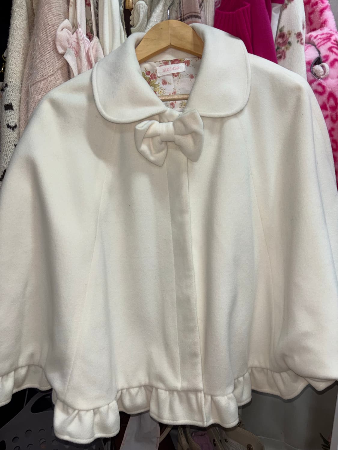 리즈리사 라떼갸루 아이보리 판초 케이프 상품이미지2