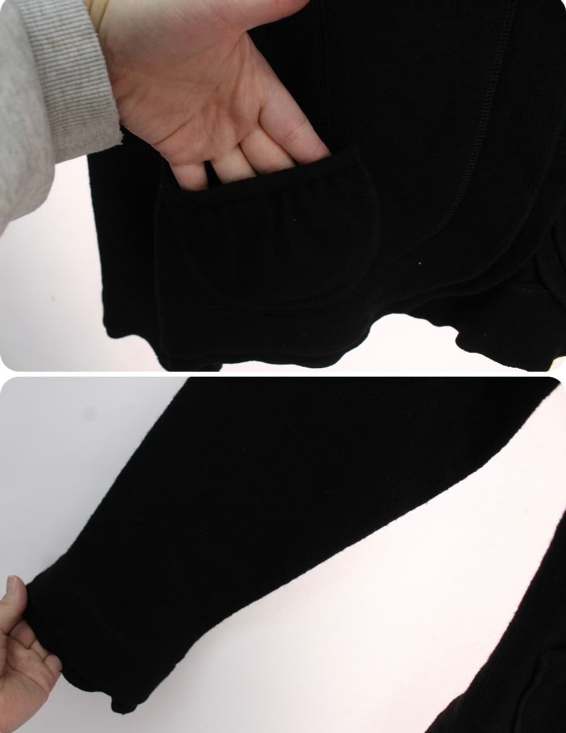 모 100프로 프릴 둥근 주머니 숏자켓 아우터 빈티지 상품이미지3