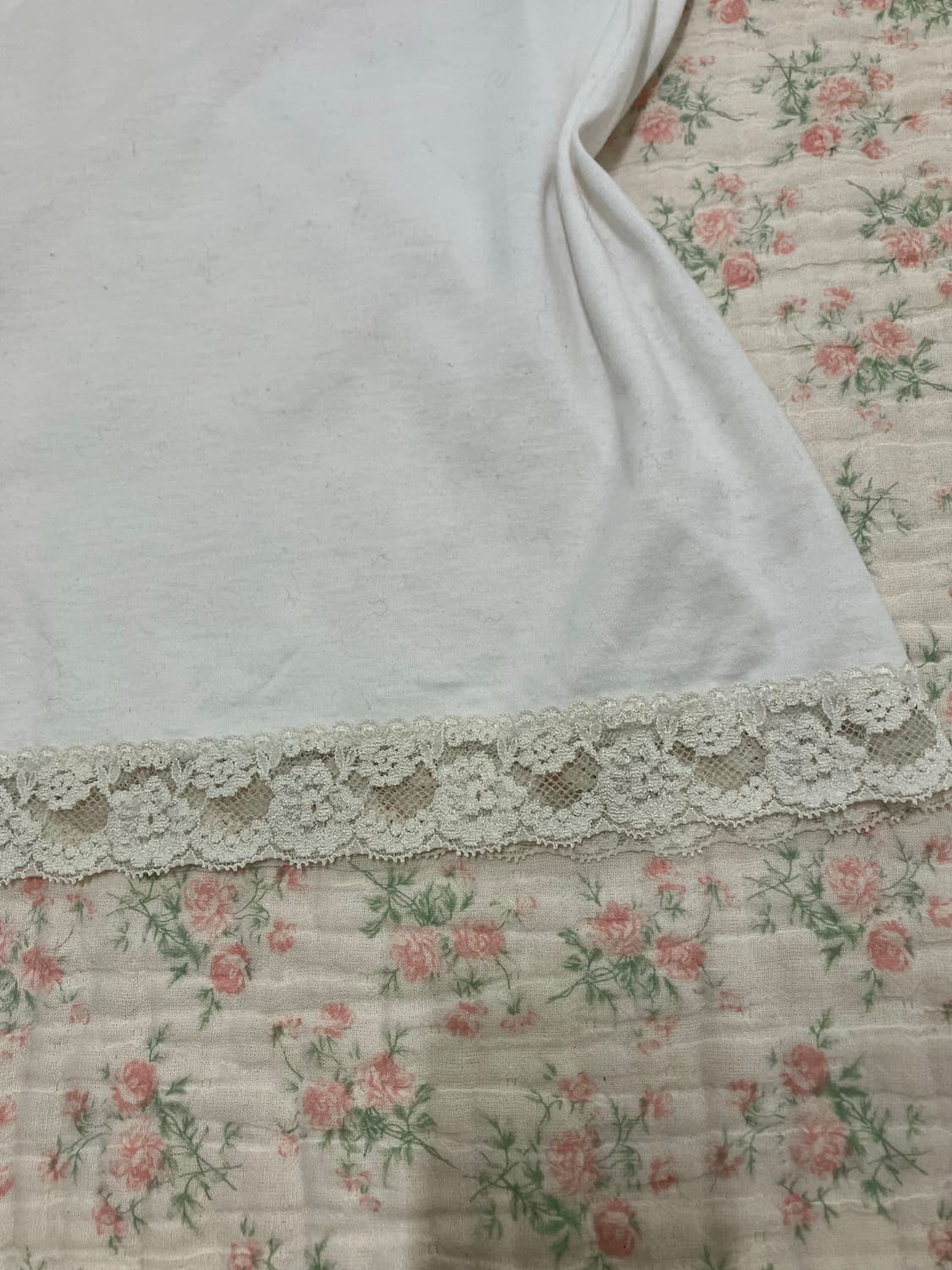 빈티지 화이트 레이스 나시 1112 모리걸 y2k 스트릿 갸루 펑키 일본 상품이미지7