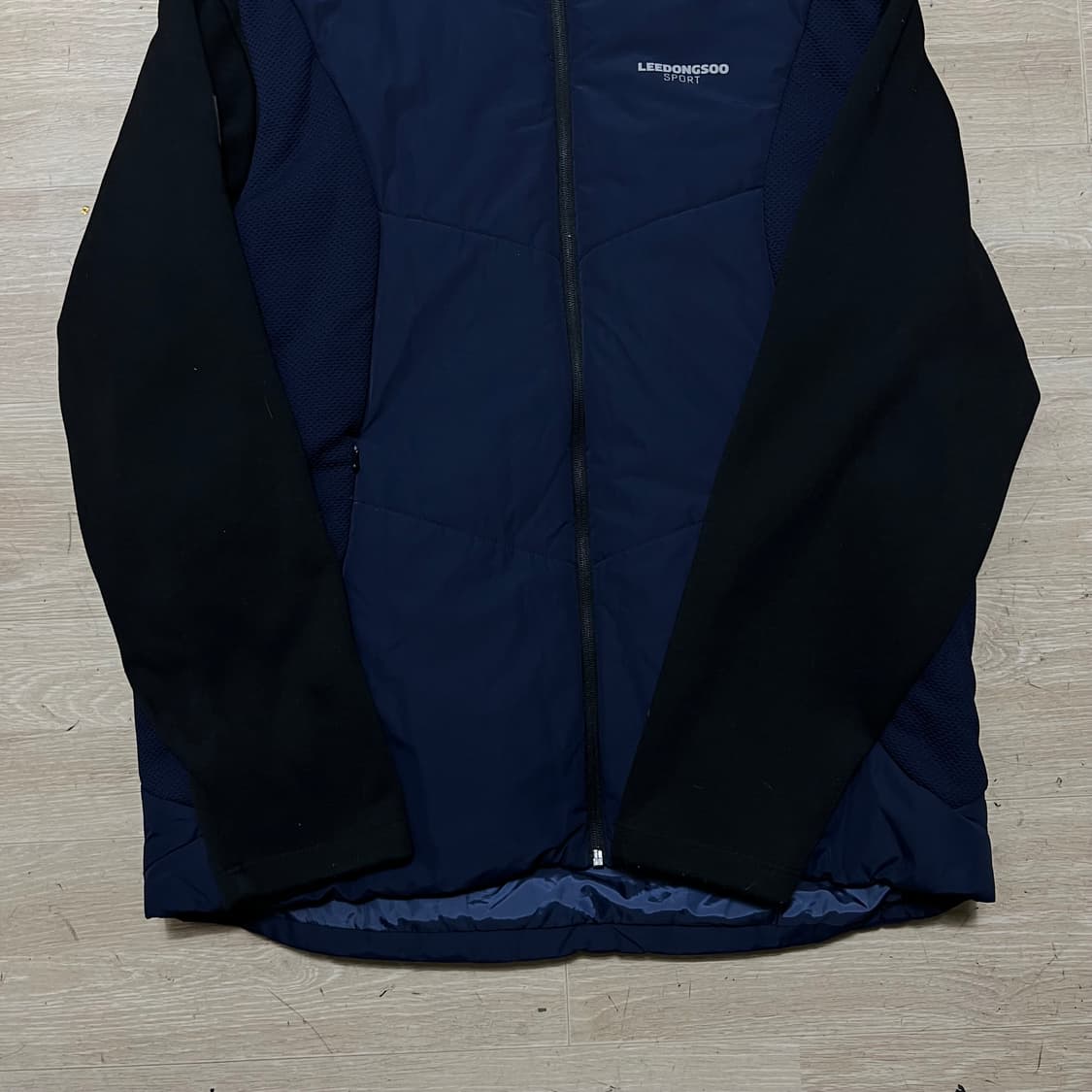 이동수 골프 스포츠 니트 레이어드 후드 경량패딩 [네이비] 2XL/110 상품이미지3