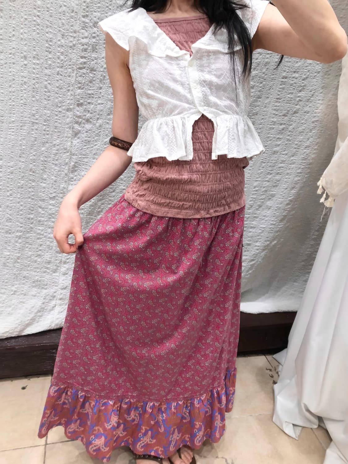 Rosy Paisley Breeze Skirt 상품이미지3