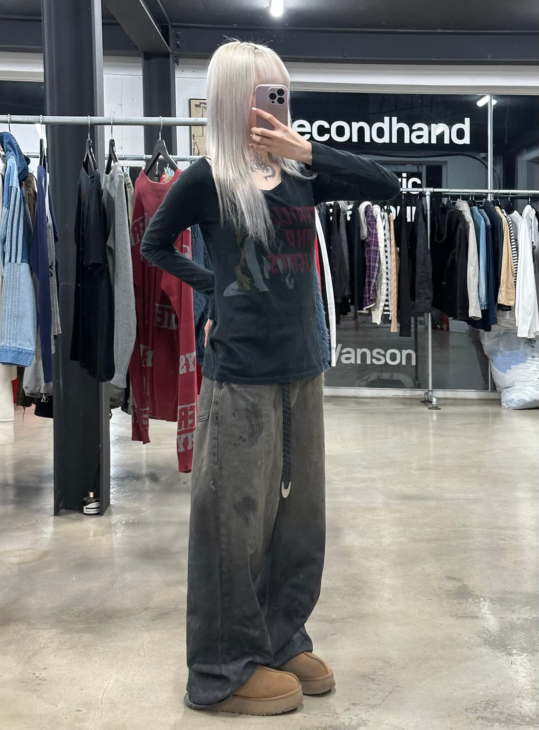 히스테릭 글래머 빈티지 그래픽 긴팔 슬리브 상품이미지3