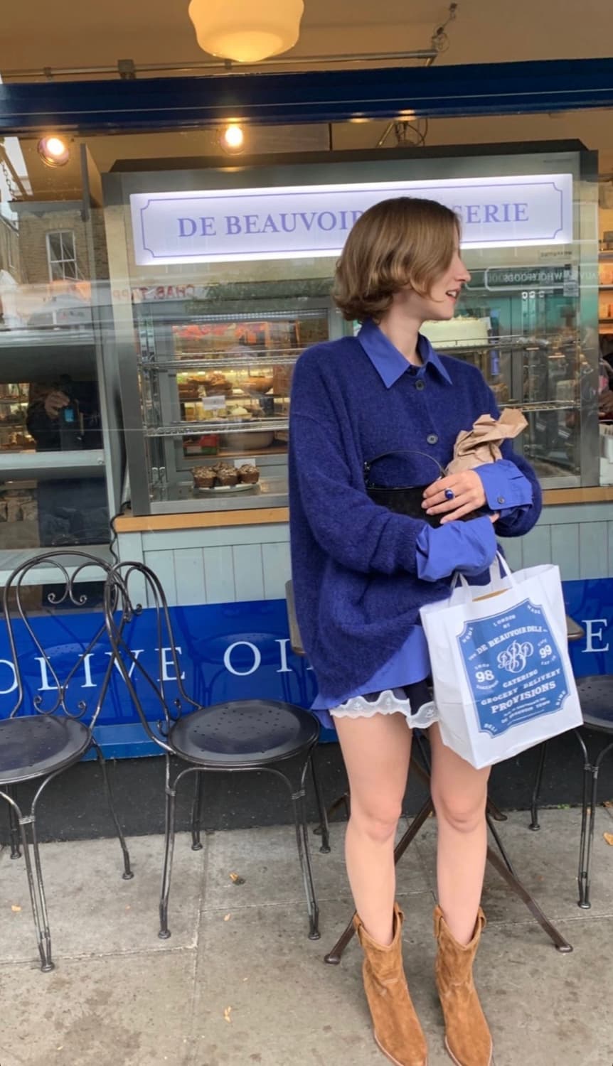 리본빛 Riverside Cardigan Blue 상품이미지1