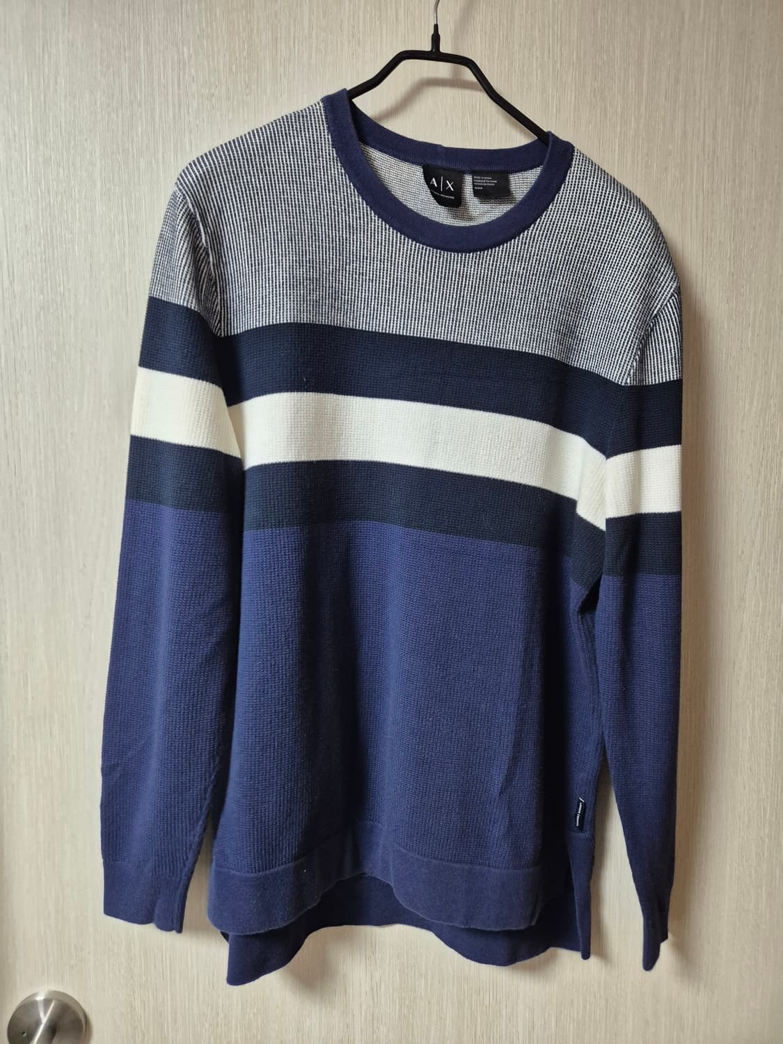 알마니 아르마니 니트 스웨터 배색니트 95ㅡ100 상품이미지1