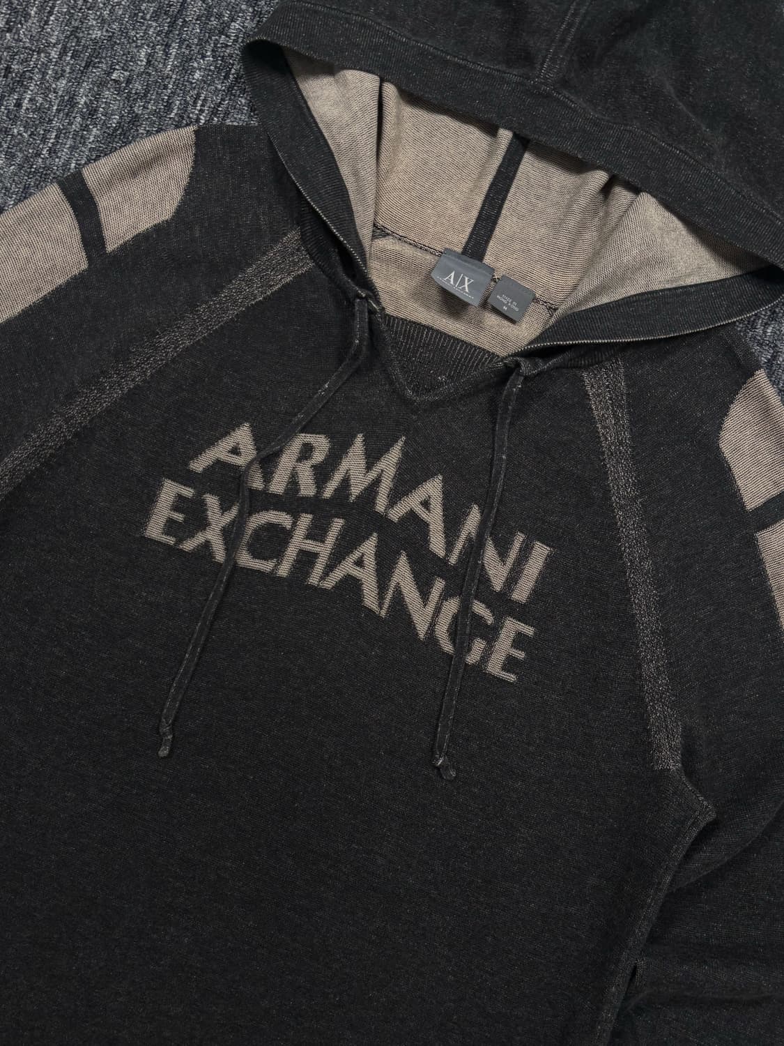 아르마니 익스체인지 빅로고 니트 후드 상품이미지5