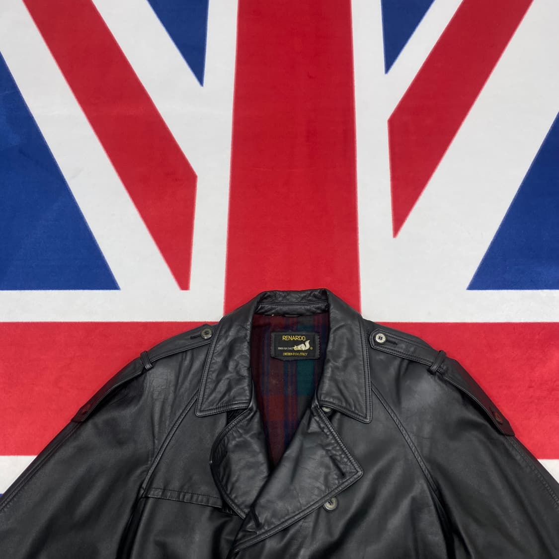 빈티지 가죽 롱코트 50 실측 XL  상품이미지2